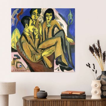 Posterlounge Wandfolie Ernst Ludwig Kirchner, Künstlergruppe (Unterhaltung der Künstler), Malerei