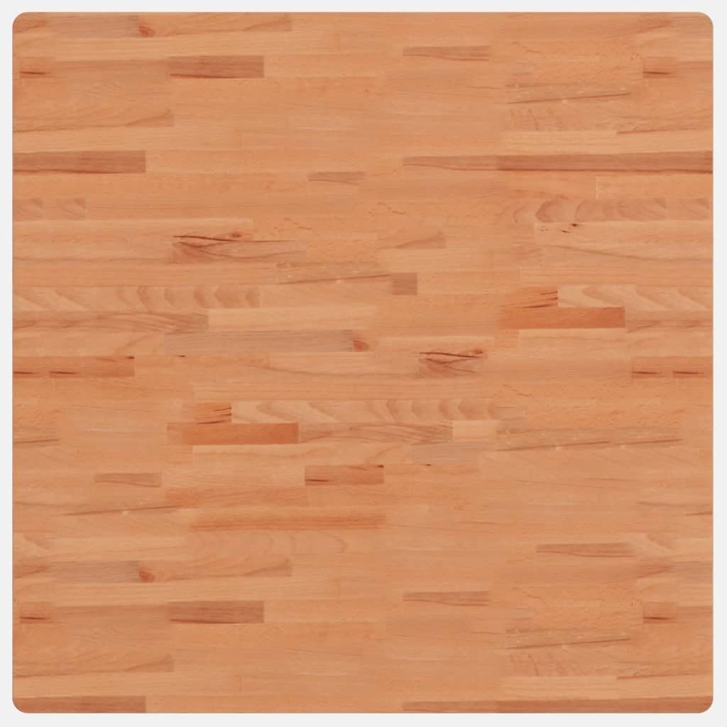 furnicato Tischplatte 90x90x2,5 cm Quadratisch Massivholz Buche