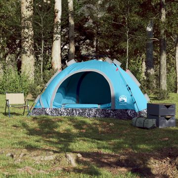 vidaXL Kuppelzelt Zelt Campingzelt 3 Personen Blau Quick Release