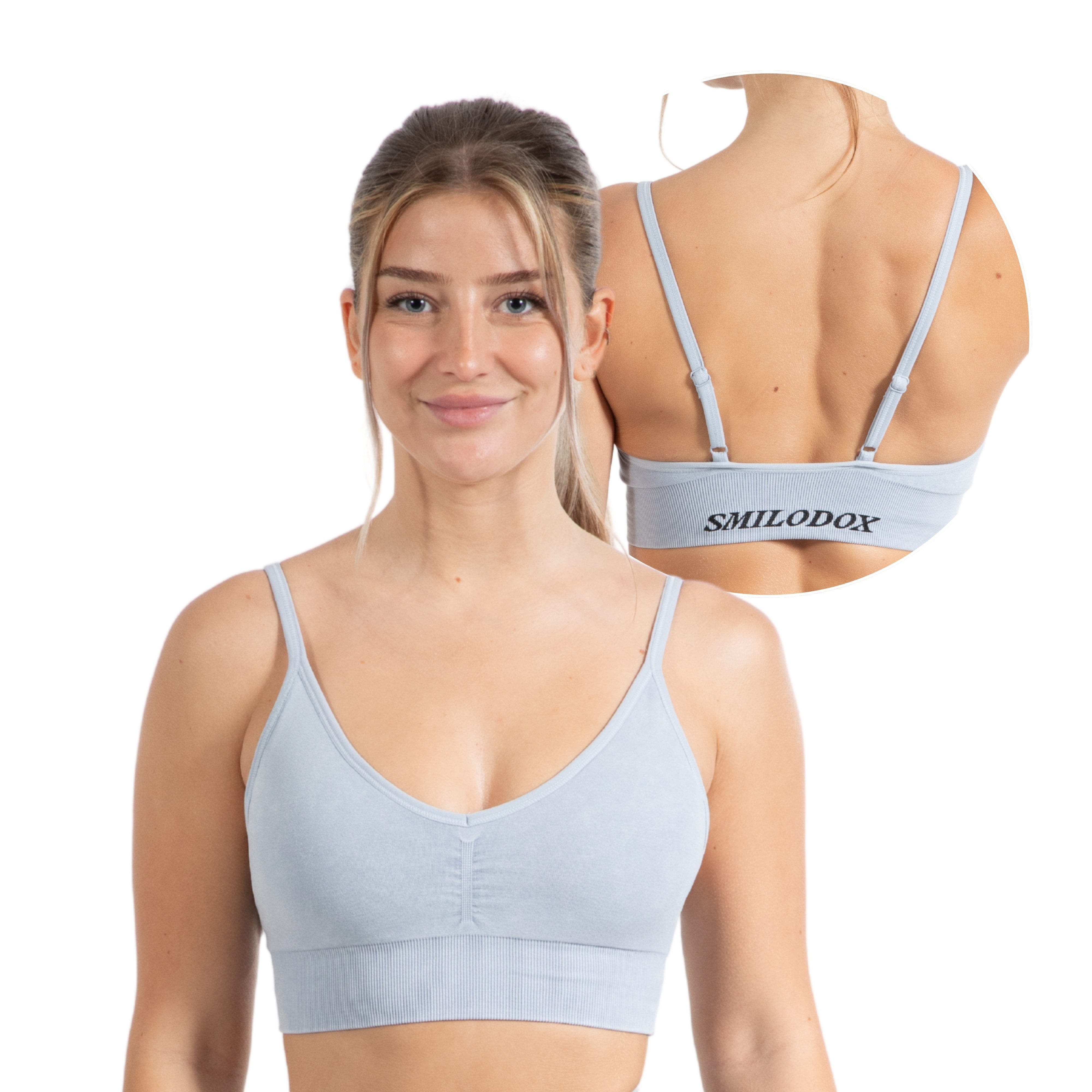 Smilodox Sport-BH Batik Acid Vera Scrunch, Seamless Push Up BH verstellbare günstig online kaufen