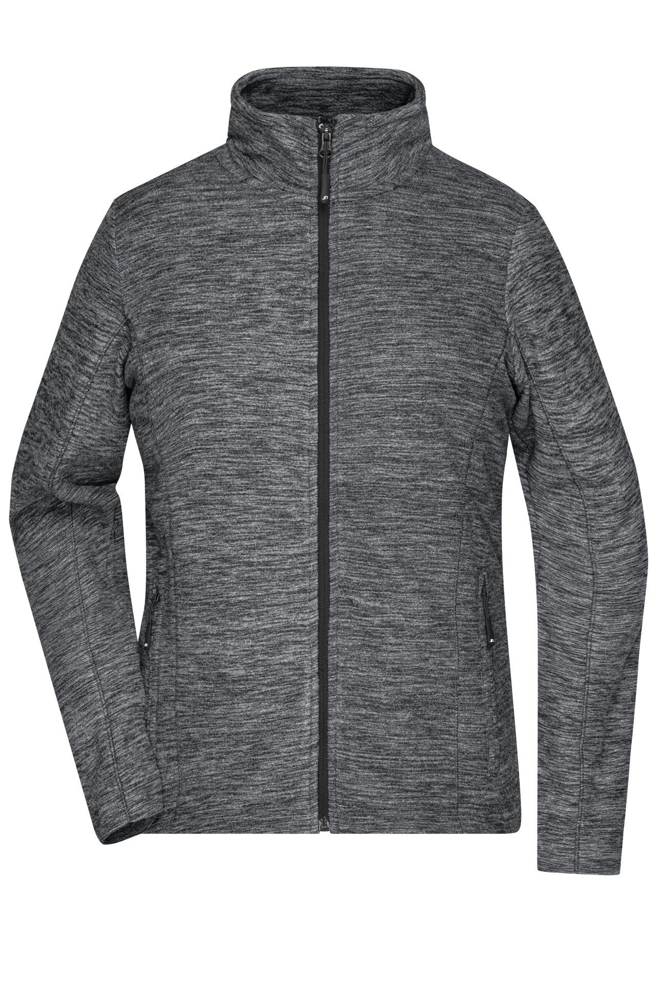 James & Nicholson Fleecejacke Damen Microfleece Jacke in modischer Melangeoptik JN769 Anti-Pilling-Ausrüstung