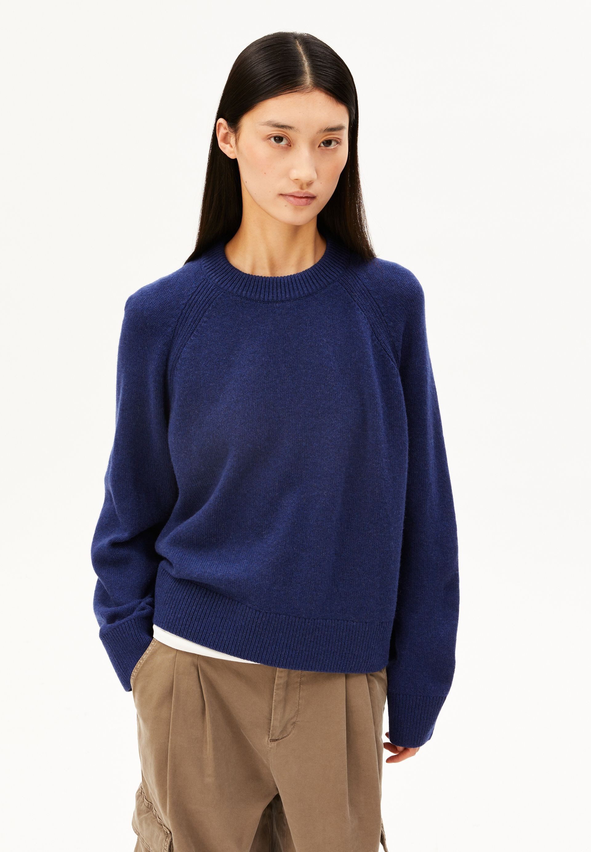 Armedangels Strickpullover WOOL CREW KNIT Loose Fit