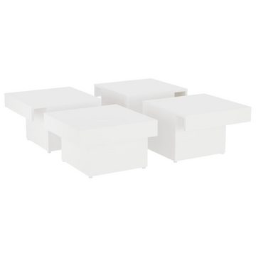 furnicato Couchtisch Weiß 90x90x28 cm Spanplatte