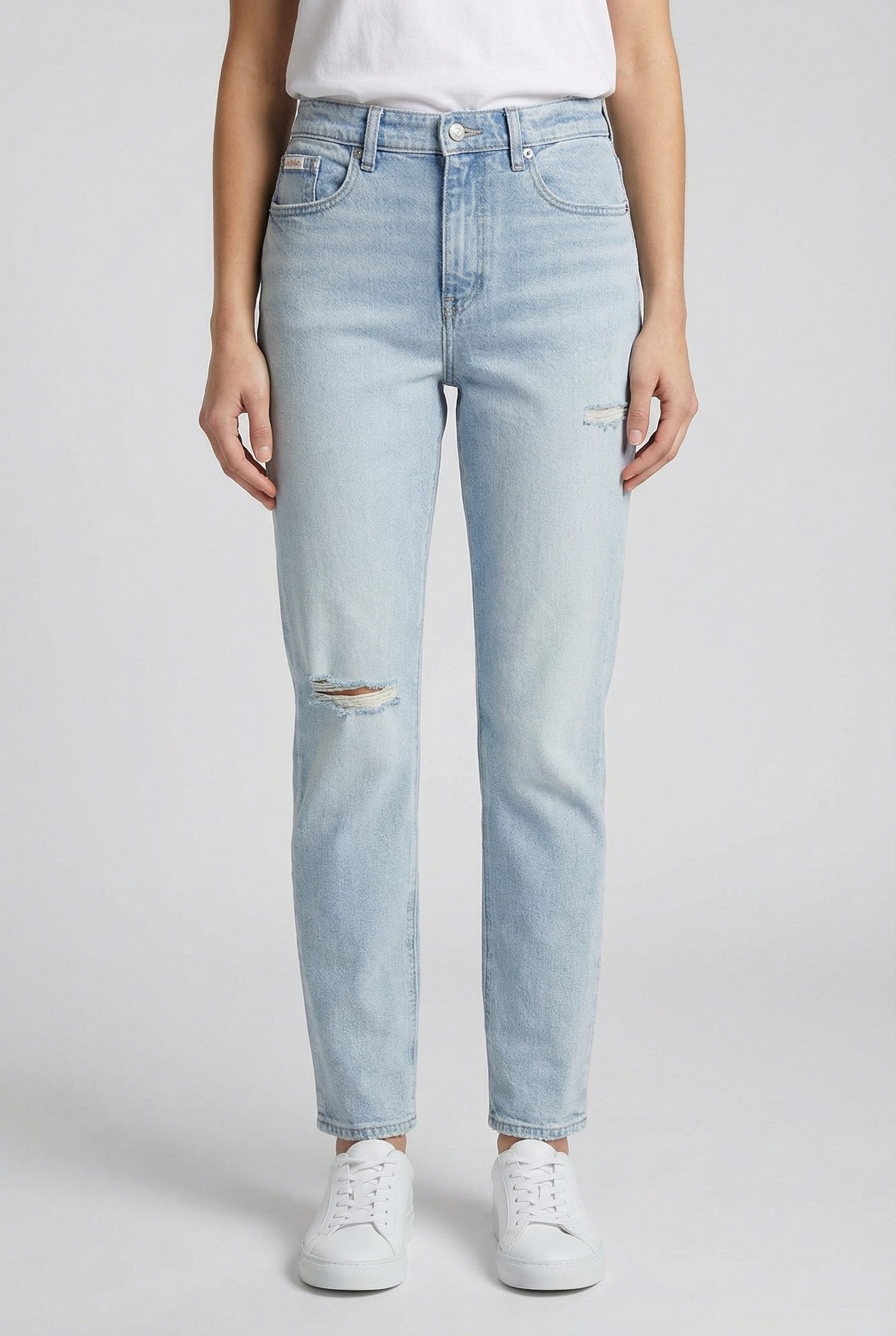 Calvin Klein Jeans Mom-Jeans NEW MOM JEAN mit Markenlabel am Bund