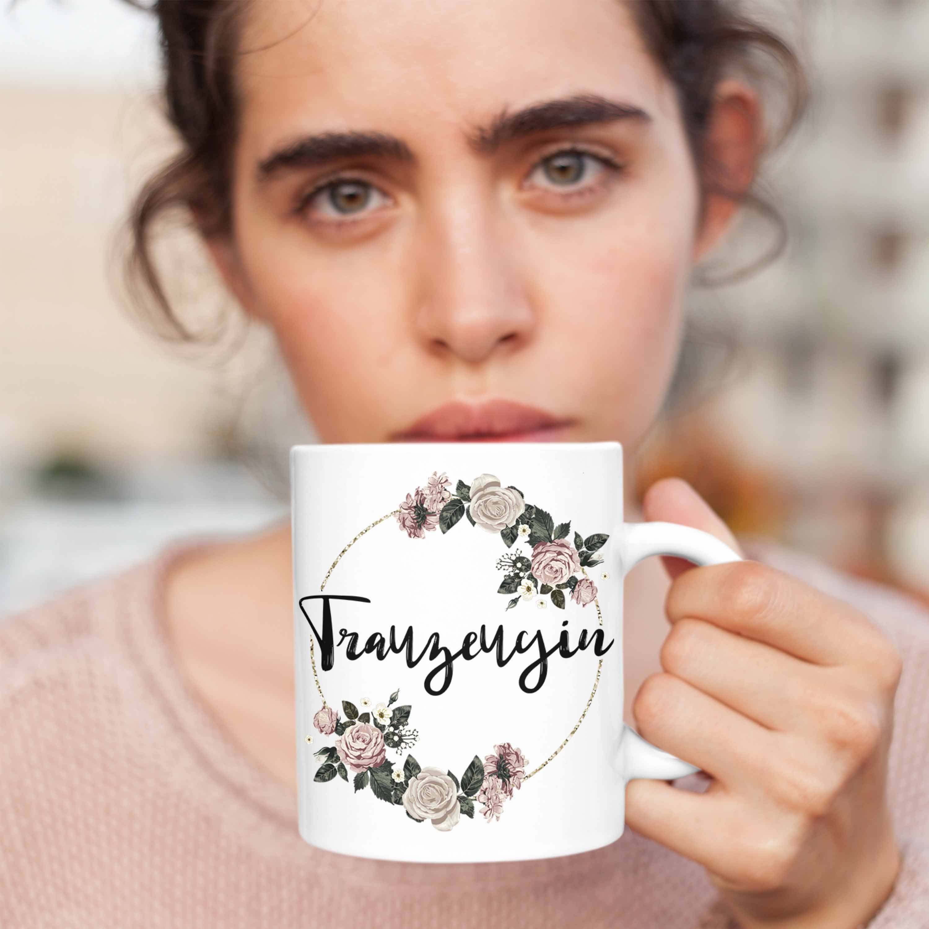 Dankeschön Trendation Danke Trauzeugin Trauzeugin Beste Geschenk weiss Geschenke Tasse - Tasse Trendation Frau