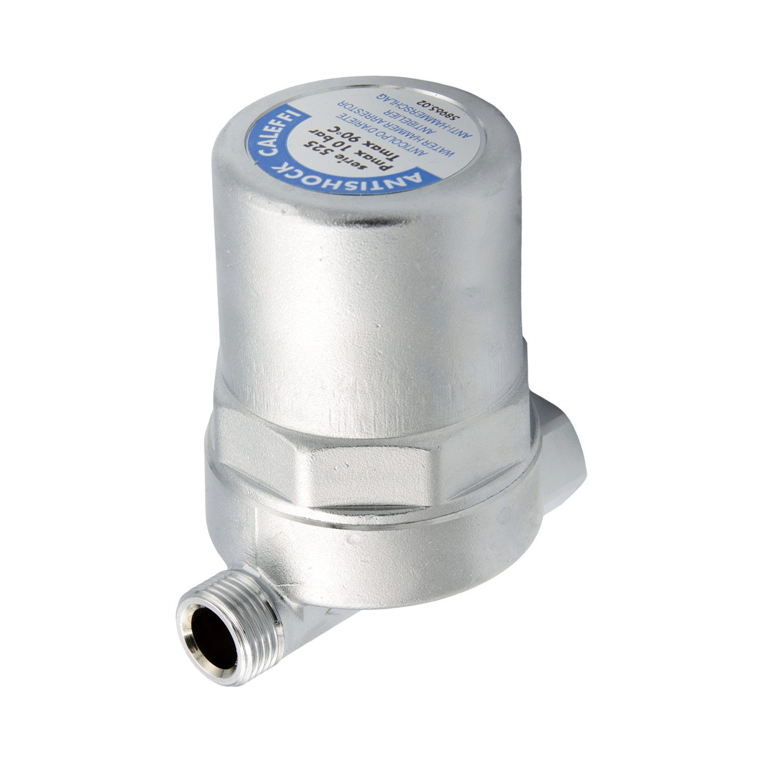 Caleffi Wasser-Druckminderer Wasserschlagdämpfer 3/8 Zoll IG für Spülen und Waschmaschinen