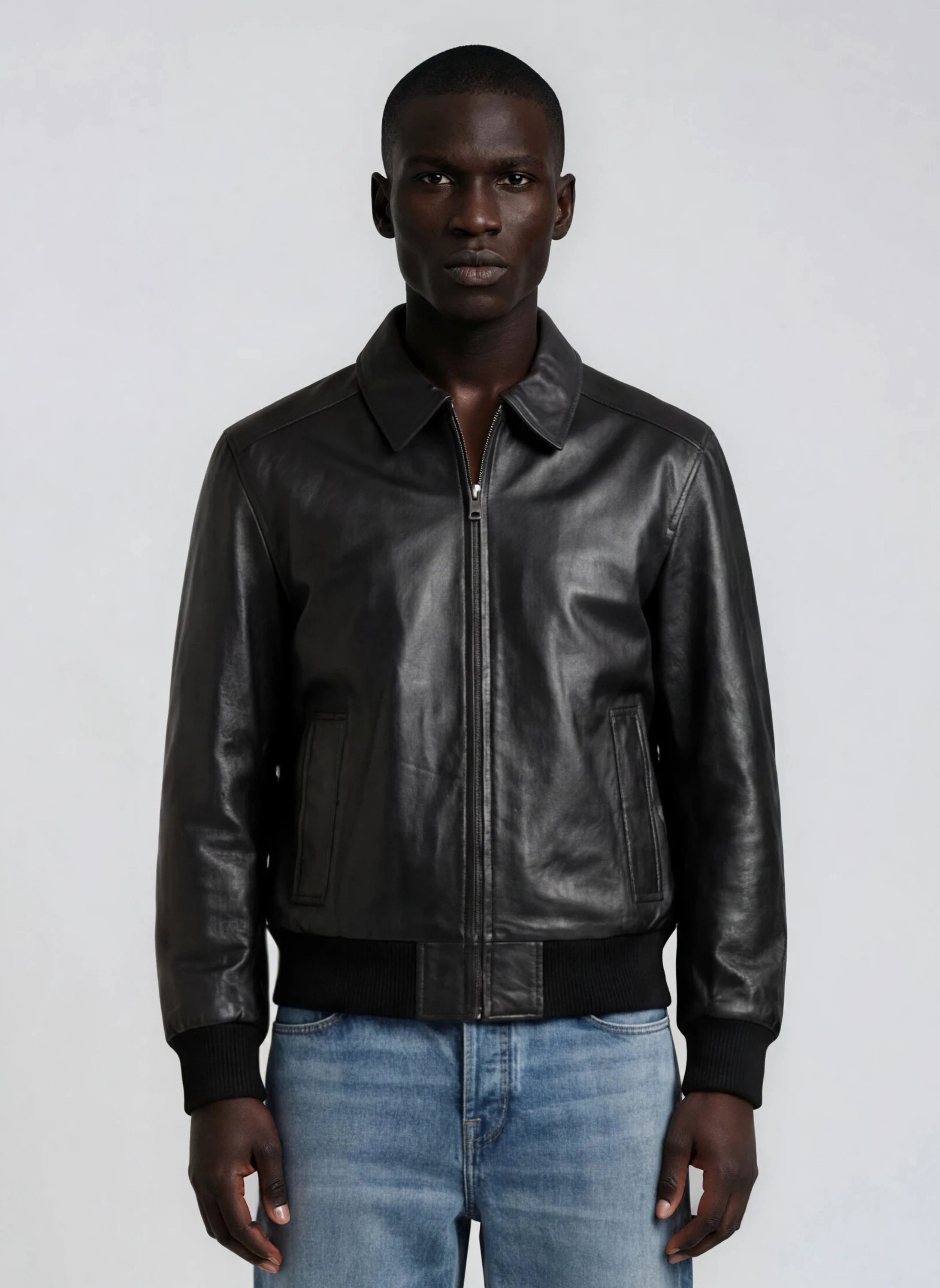 trueprodigy Lederjacke Yeray Lederjacke in Bomberjackenoptik