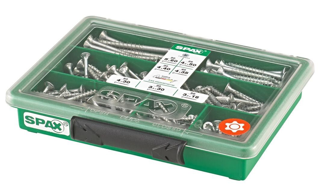 SPAX Holzbauschraube Spax Sortimentskasten Senkkopf TRX - 245 Stk.