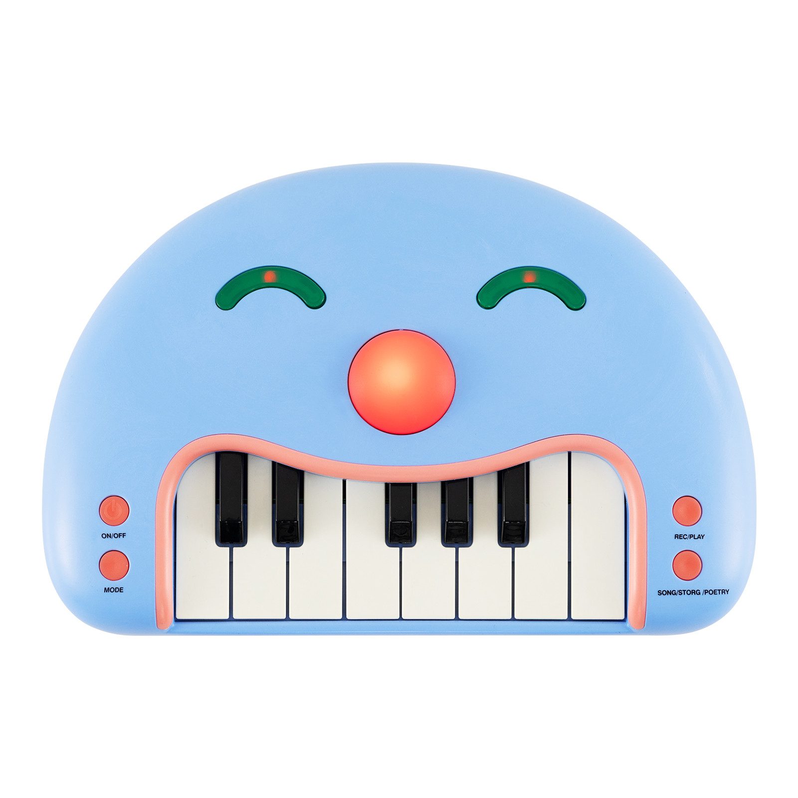 COSTWAY Spielzeug-Musikinstrument, Mit lächelndem Gesicht, praktische Tasten & Lichter