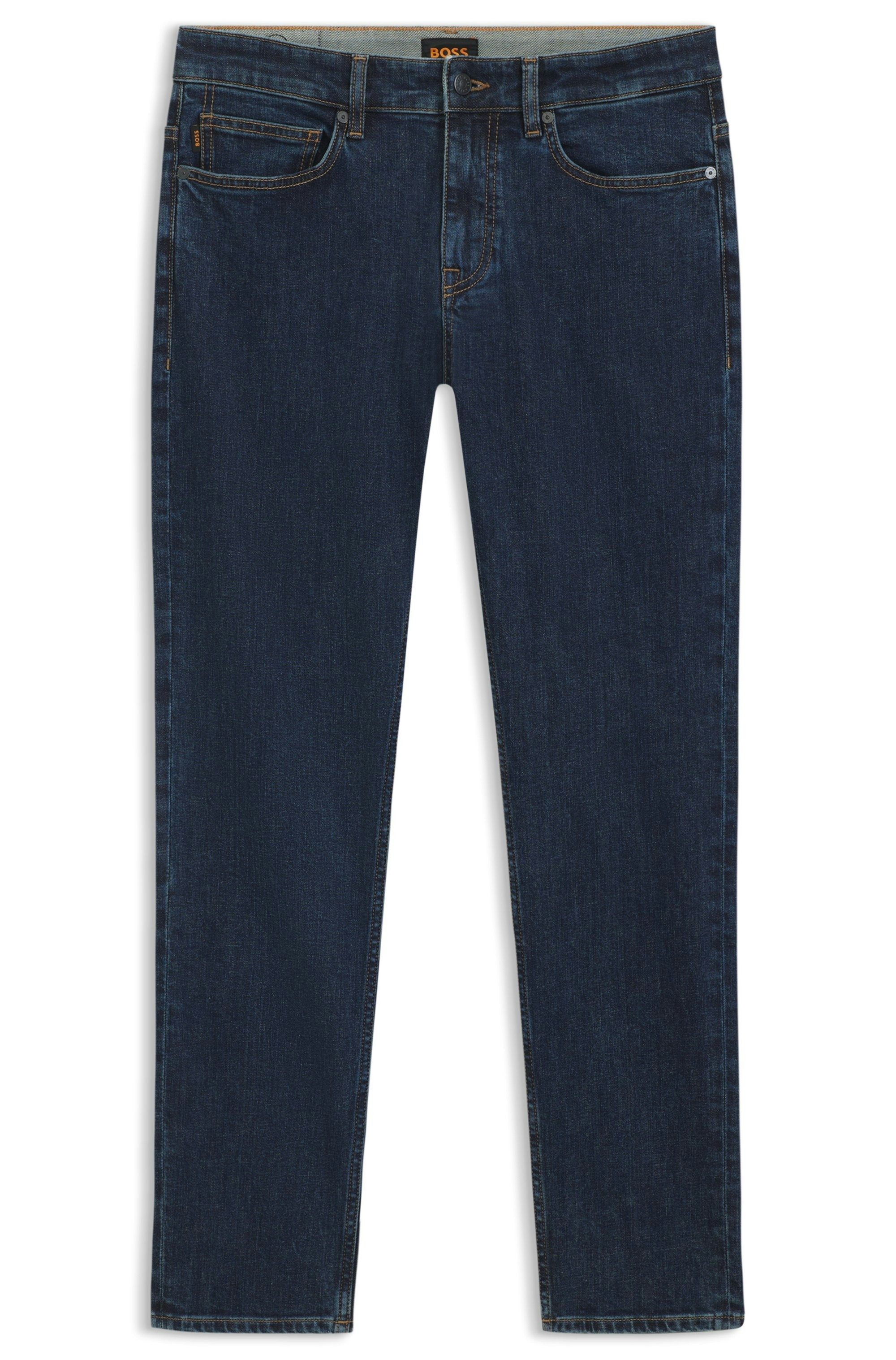 BOSS ORANGE 5-Pocket-Jeans Delaware Soft-Motion-Denim Schmale Passform Mittlere Leibhöhe