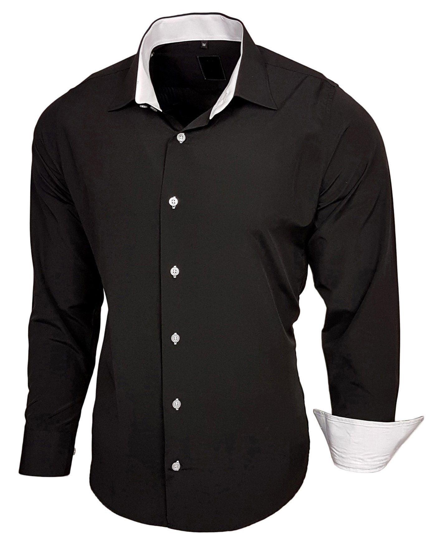 Baxboy Langarmhemd Kentkragen Businesshemd Slim Fit günstig online kaufen