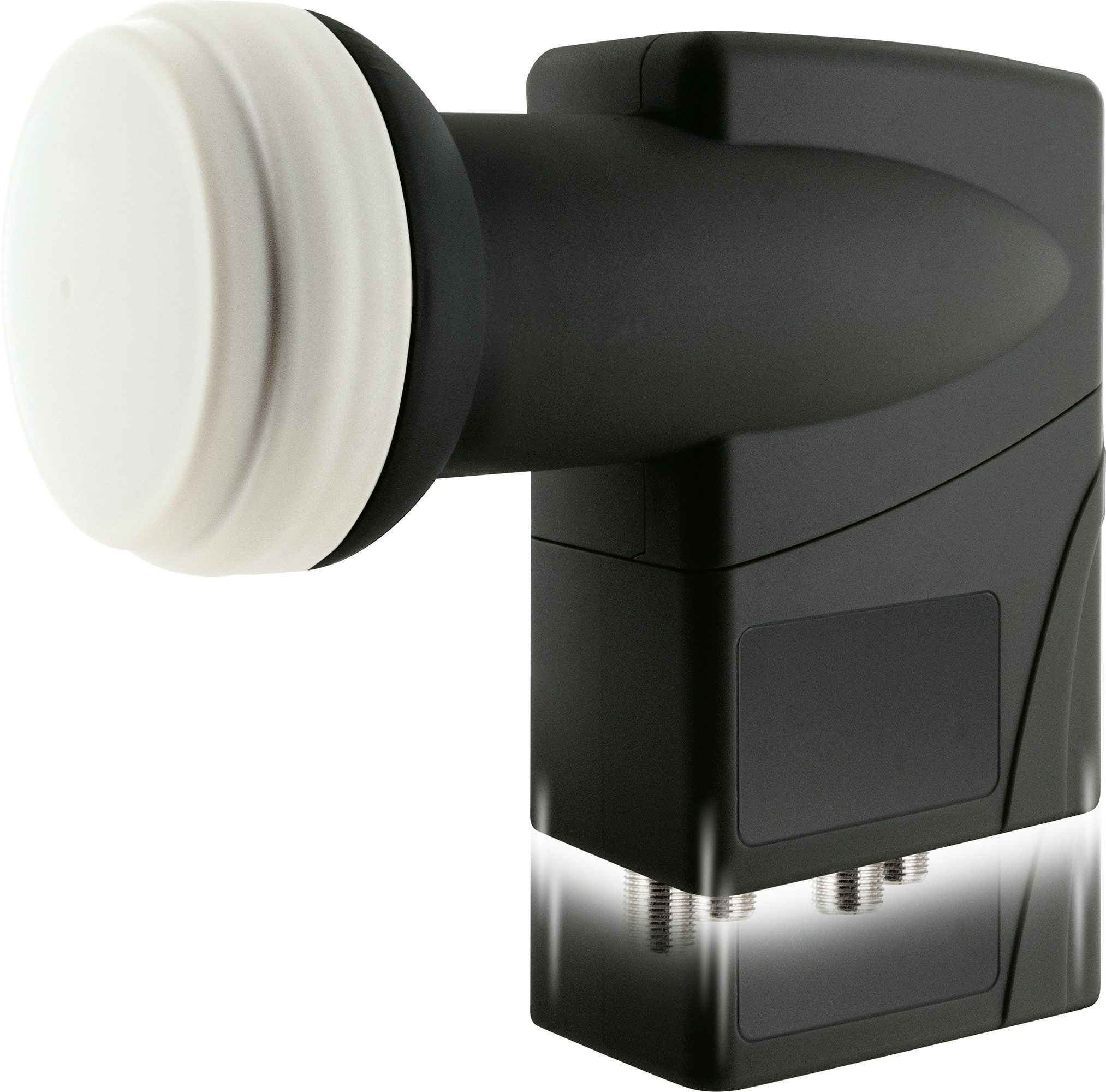 Schwaiger Lnb4 Universal-Quad-LNB (für 4 Teilnehmer, herausziehbare Wetterschutzabdeckung, hellgrau)