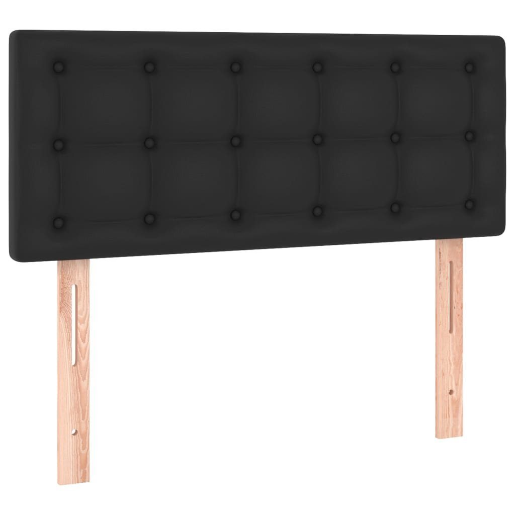 vidaXL Kopfteil LED Kopfteil Schwarz 80x5x78/88 cm Kunstleder, (1 St)
