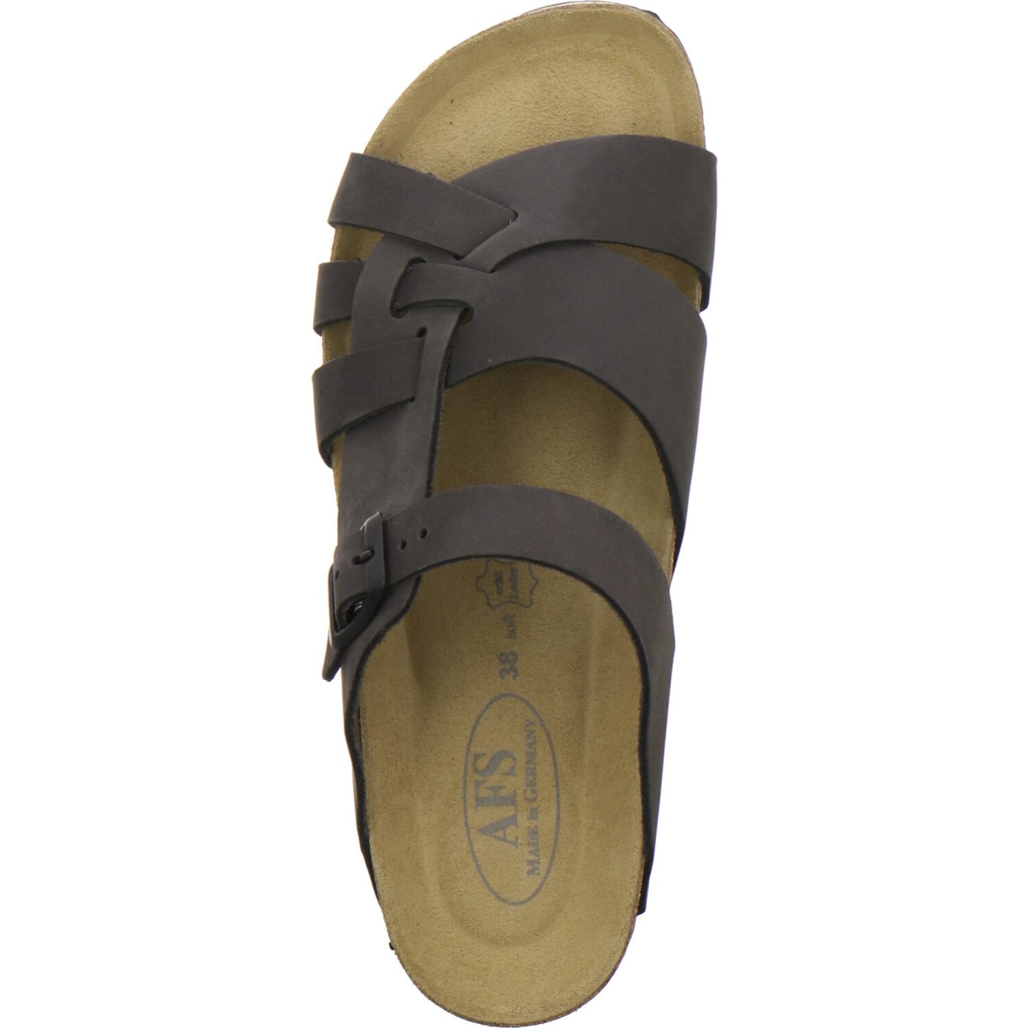 AFS-Schuhe 212282 Kralle Pantolette für Damen mit Fußbett, bequeme Sandalen aus Leder