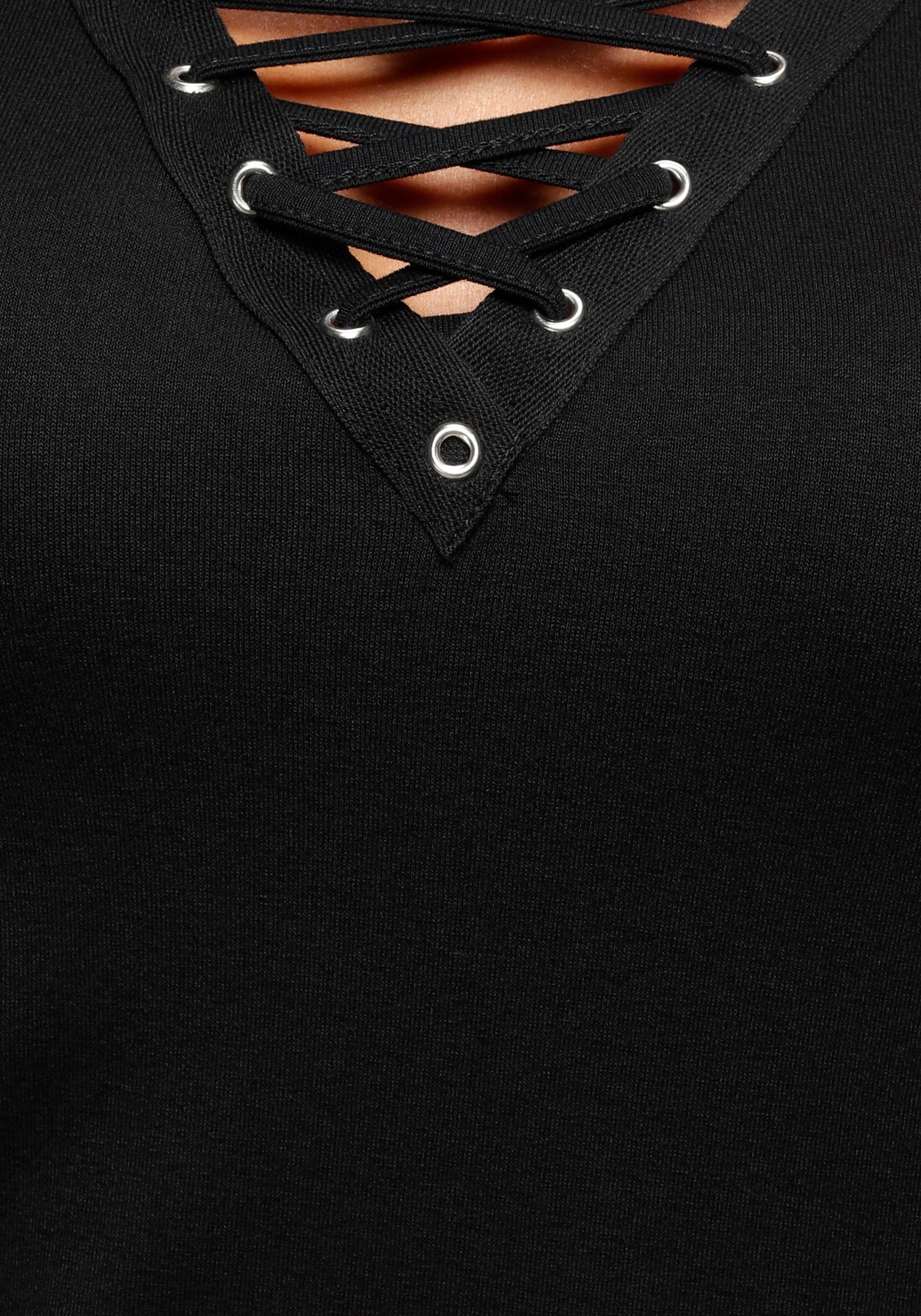 Laura Scott 3/4-Arm-Shirt sehr figurbetont, elastisches Material – Bild 4 von 5