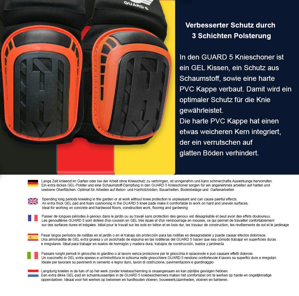 GUARD 5 Knieschutz Professionelle Knieschoner (Art. 22440) (Knieschutz