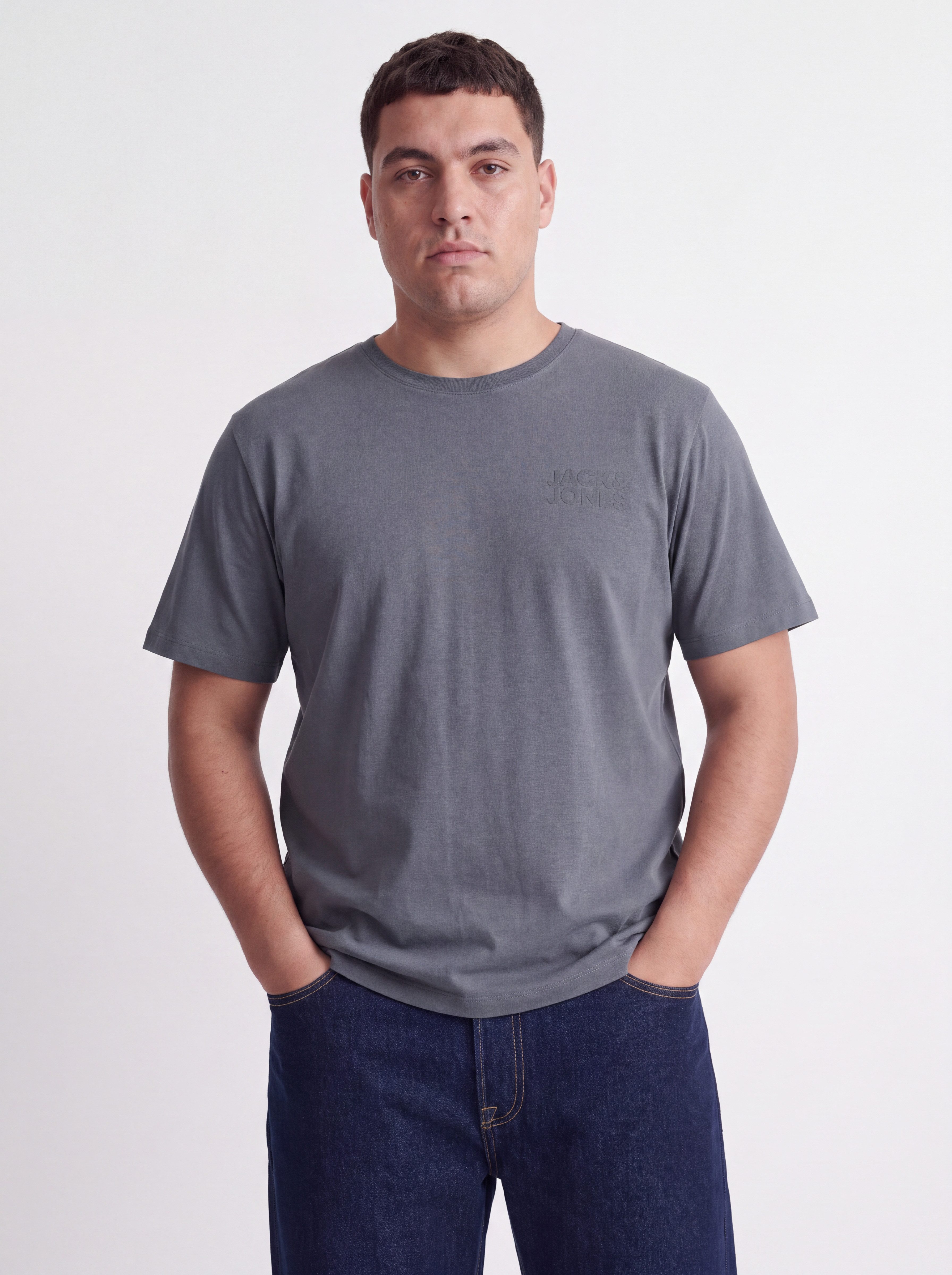 Jack & Jones PlusSize Rundhalsshirt JJECORP LOGO TEE SS O-NECK NOOS PLS Baumwolle, regular fit