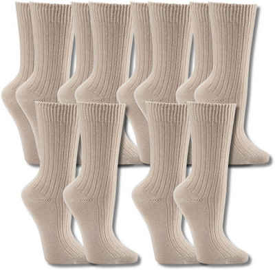 Socks 4 Fun Basicsocken Socken Bio Baumwolle, 6Paar