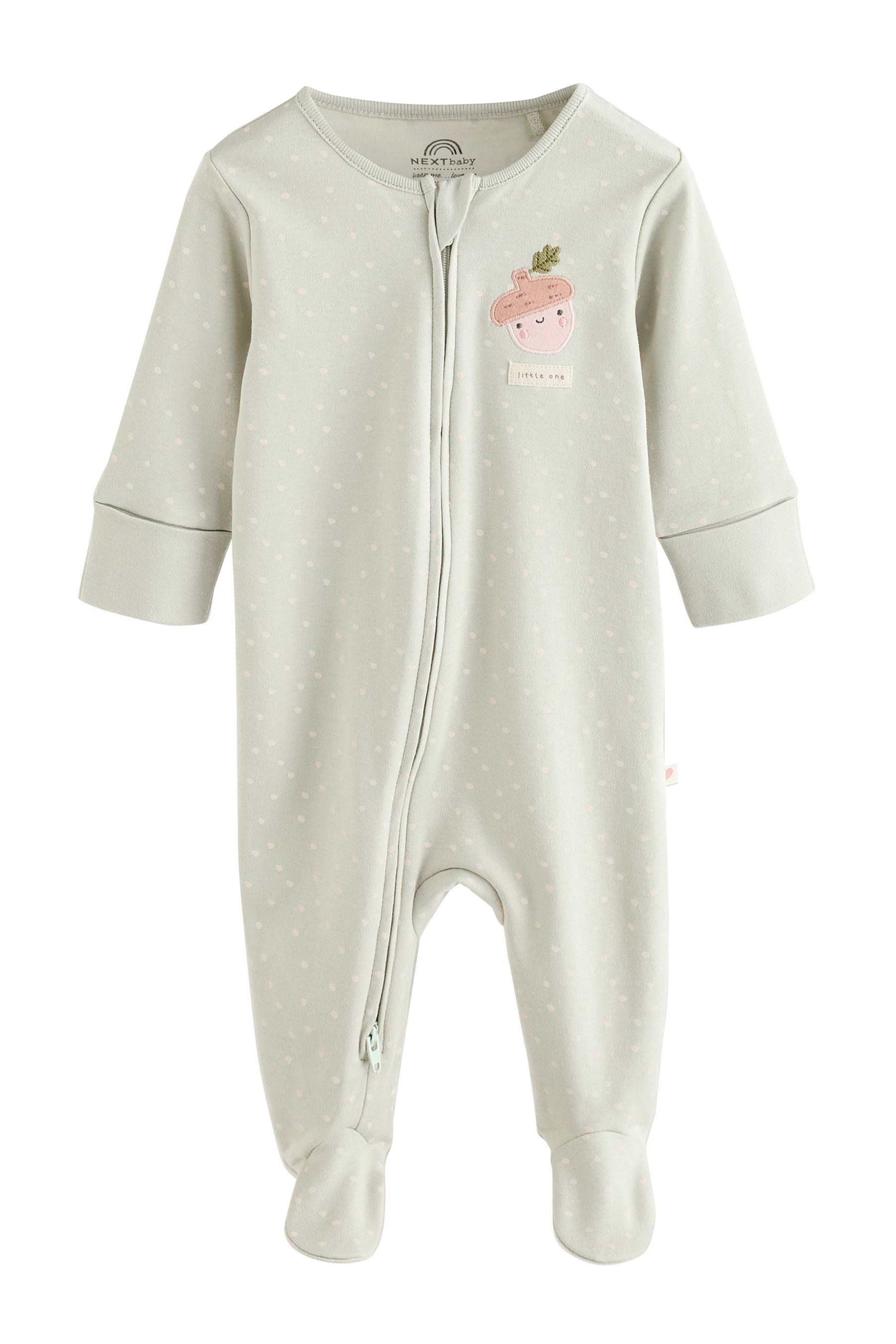 Next Schlafoverall Baby Schlafanzüge mit Zweiwege-RV, 3er-Pack (3-tlg) – Bild 3 von 5