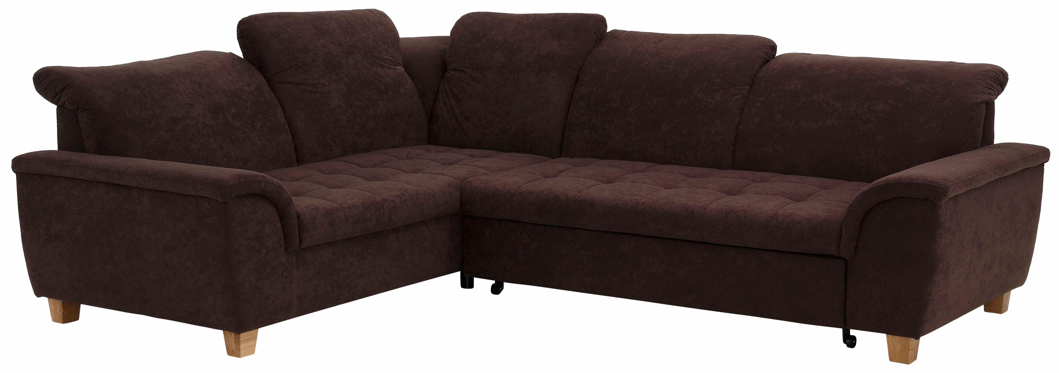 Home affaire Ecksofa Lyla fester Sitzkomfort, bequeme Armlehnen, Breite 275cm, L-Form, wahlweise mit Rückenfunktion und Bettfunktion