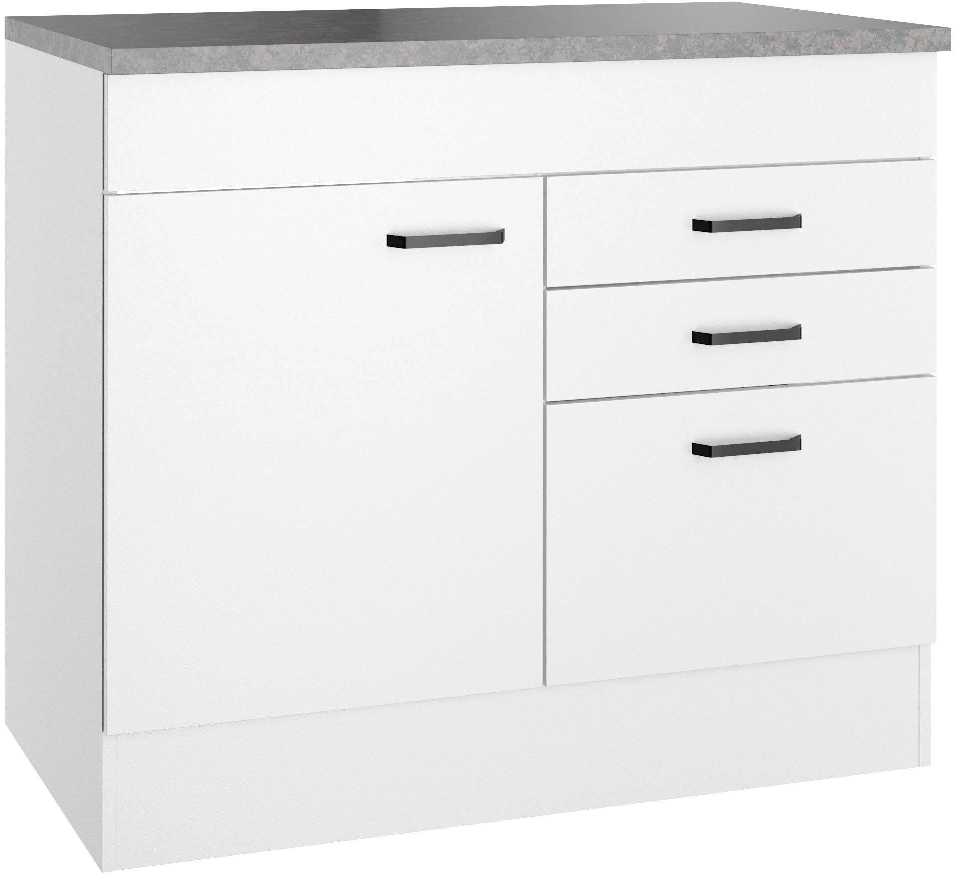 OPTIFIT Spülenschrank OPTImulti Breite 100 cm, mit 1 Tür, 2 Schubkästen, 1 Auszug