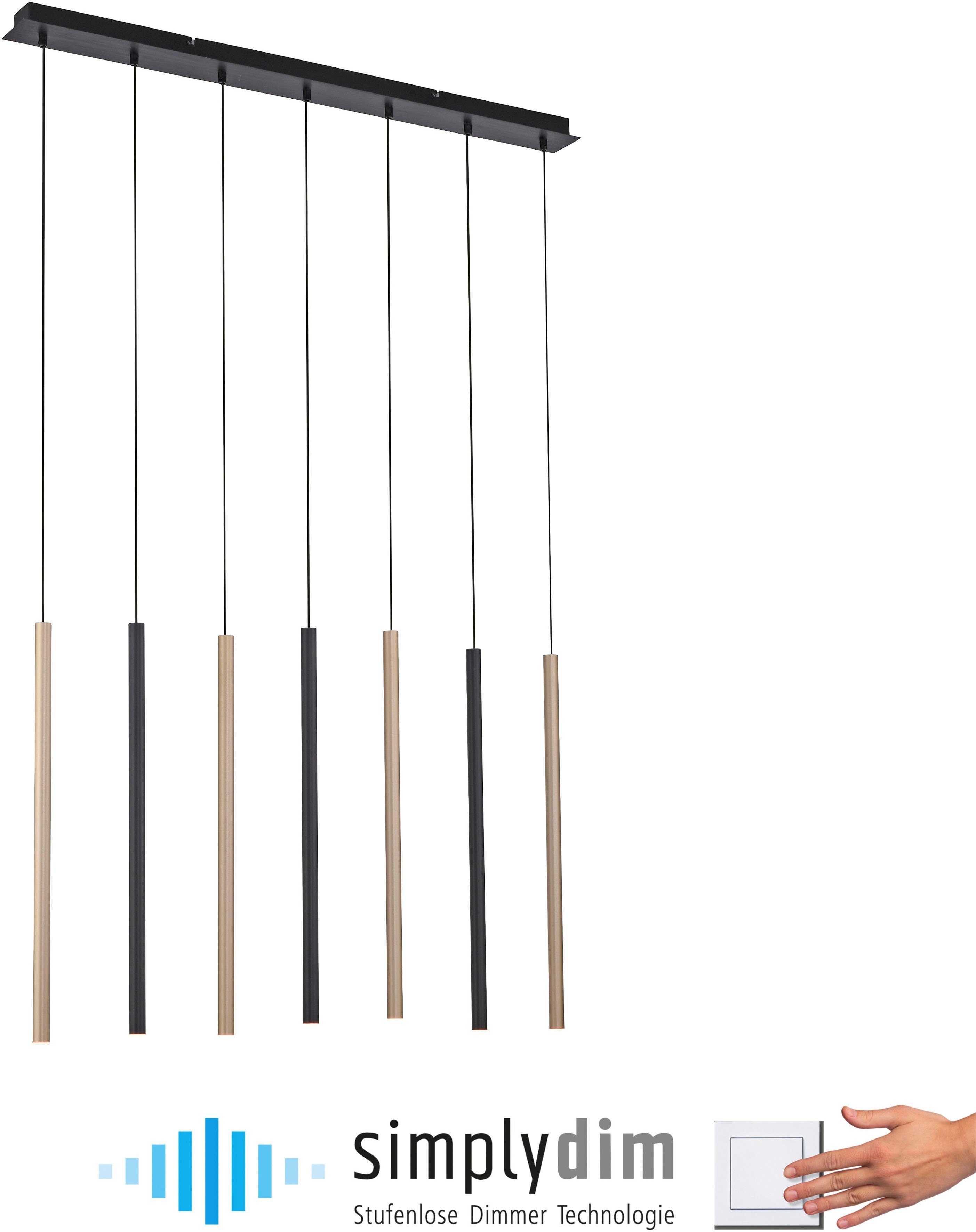 Paul Neuhaus Pendelleuchte FLUTE, LED fest integriert, Warmweiß