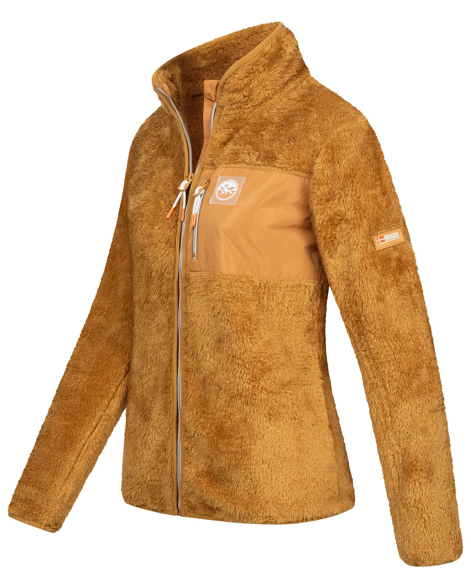 Geographical Norway Fleecejacke Damen Teddy Fleece Jacke Herbst Winter Jack günstig online kaufen