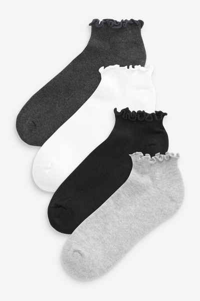 Next Шкарпетки для кросівок Шкарпетки для кросівок mit Rüschenrand, 4er-Pack (1-Paar)