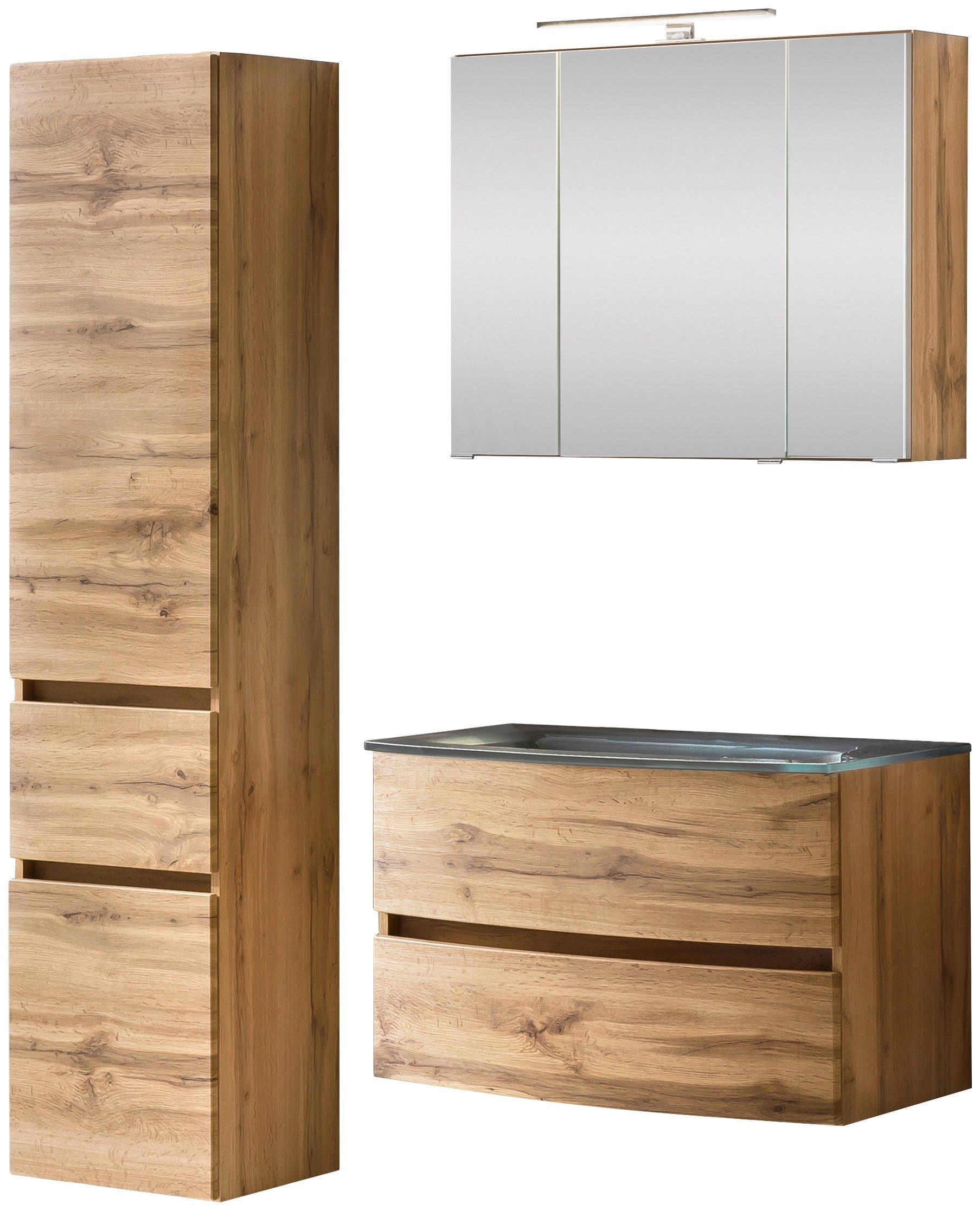 welltime Badezimmer-Set Kaunas, (Set, 3-St), bestehend günstig online kaufen