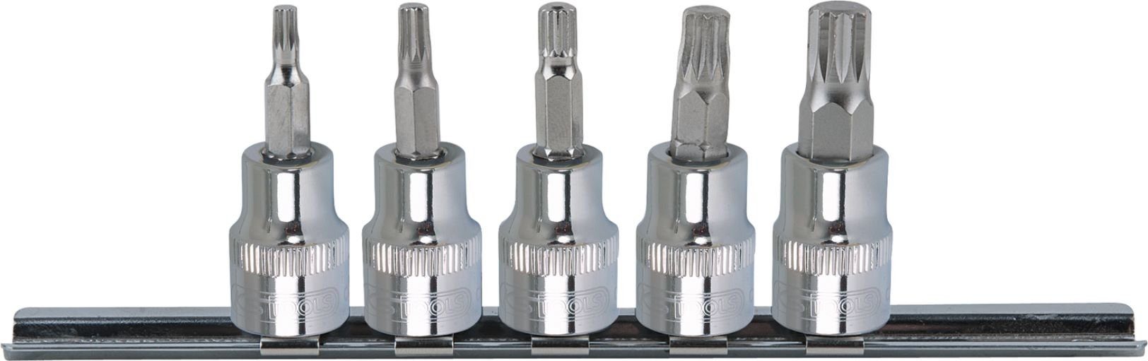 Stecknuss KS Tools 918.3773 3/8'' CHROMEplus Bit-Stecknuss-Satz XZN, 5-tlg. M4-M