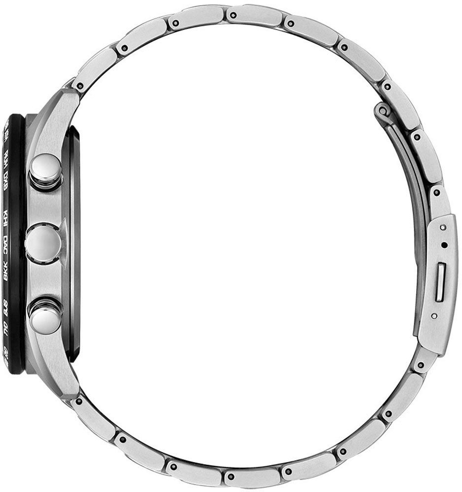Citizen Funkchronograph CB5946-82X, Armbanduhr, Herrenuhr, Solar, Titan, Stoppfunktion