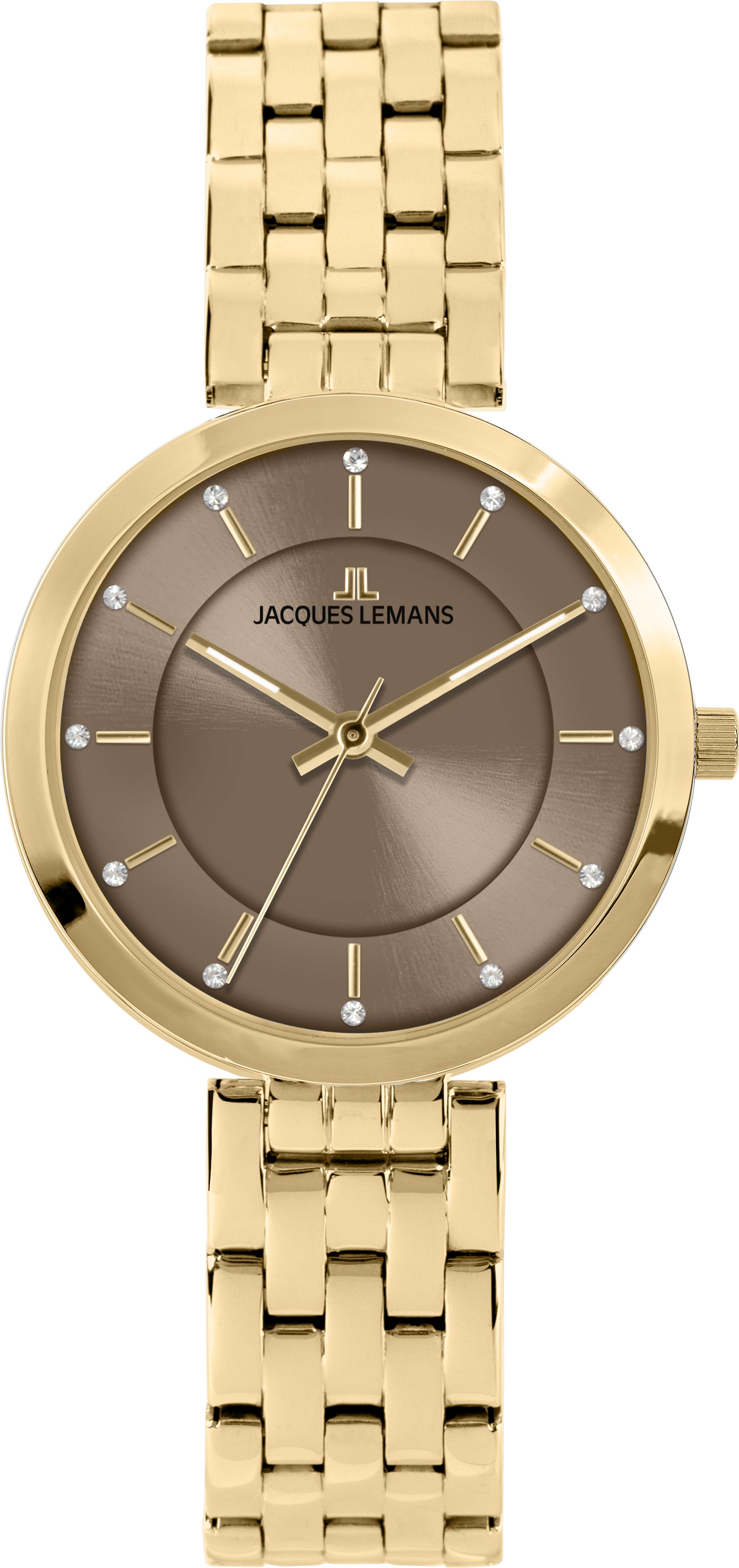 Jacques Lemans Quarzuhr Milano 1-2211F, Armbanduhr, Damenuhr, Edelstahlarmband, analog