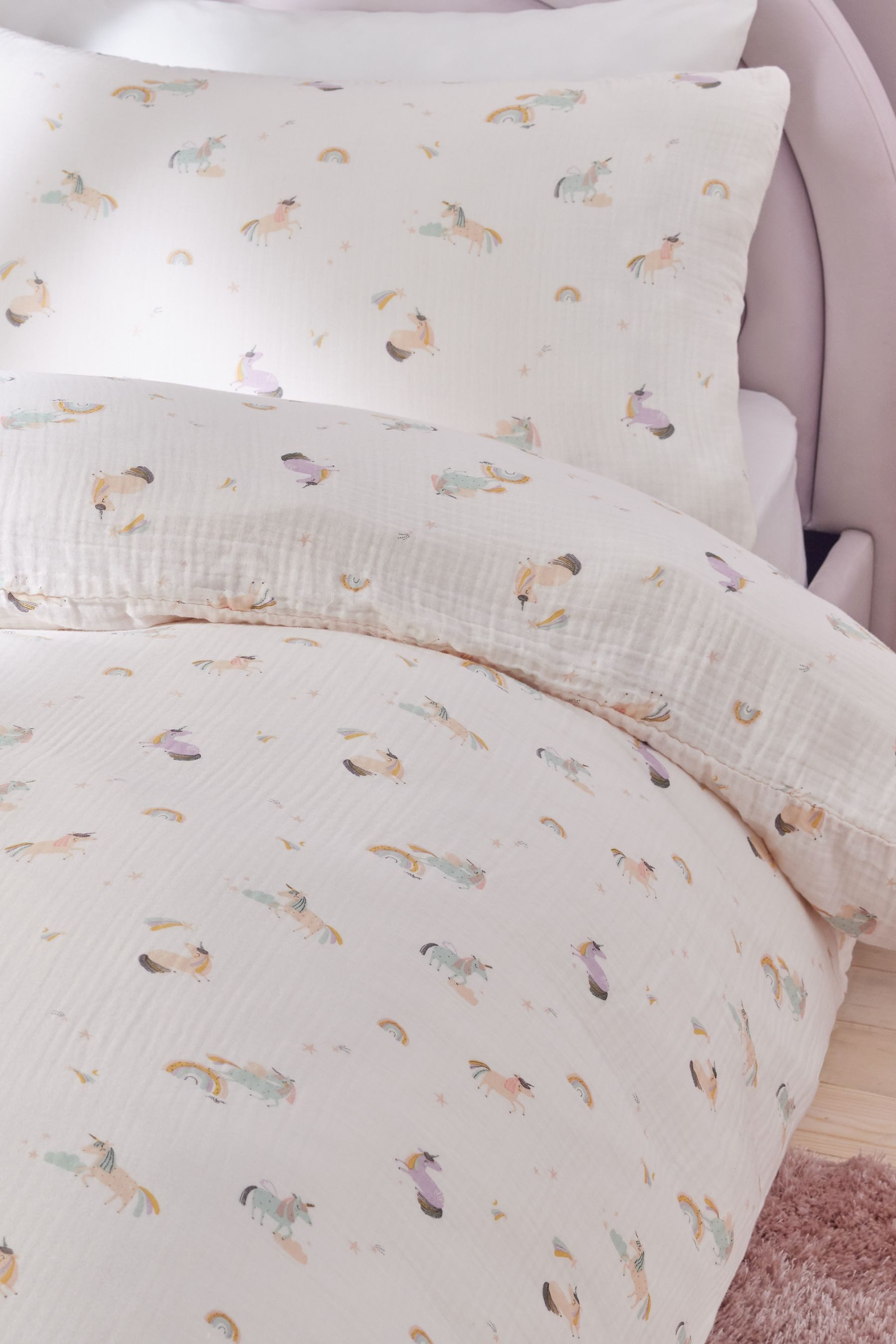 Next Bett-Set Bettgarnitur aus Baumwoll-Musseline, Knitteroptik, Bezug: Baumwolle