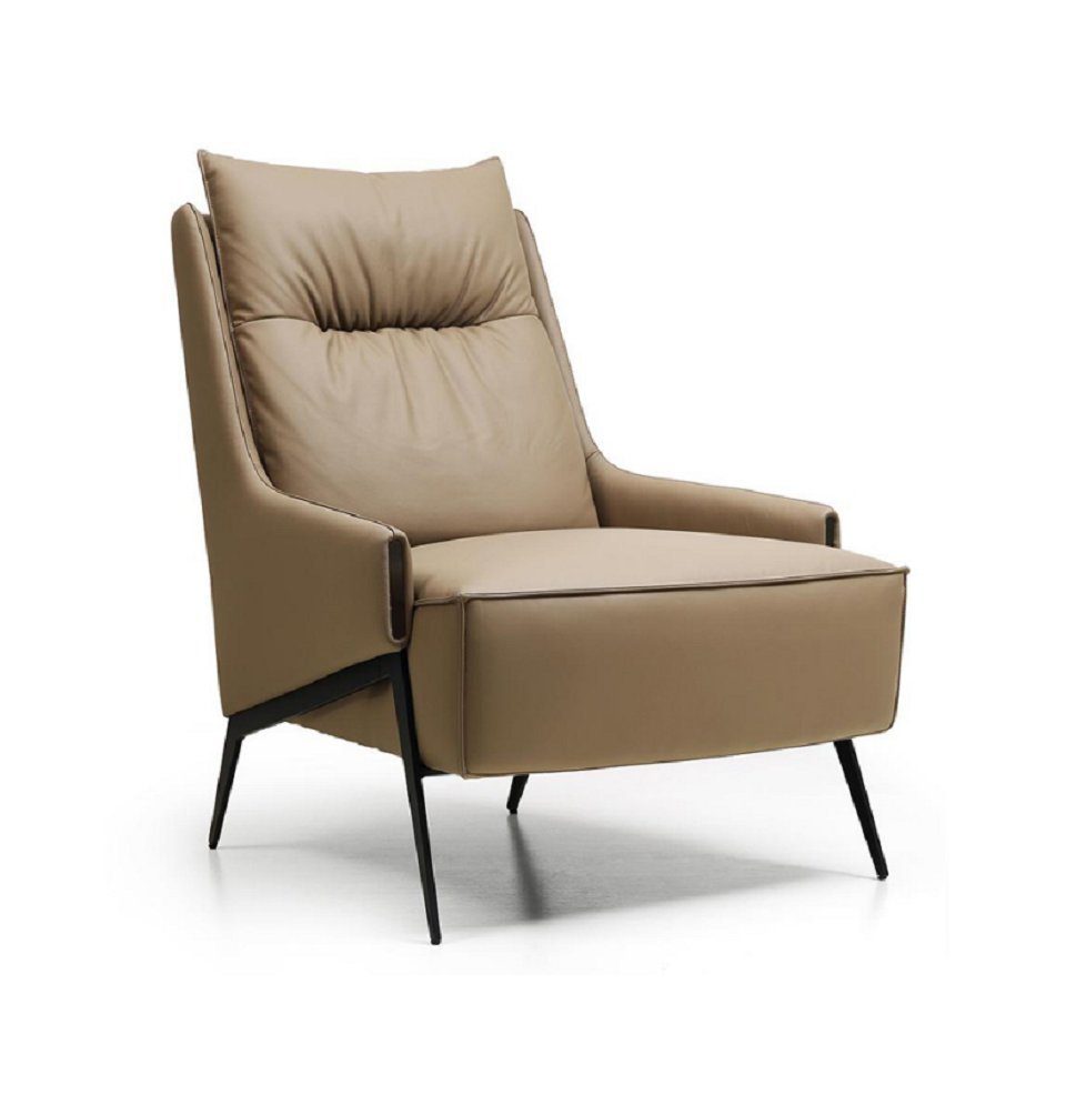 Lounge JVmoebel Sessel), Möbel Design Sitzer Braun Luxus Europe (1-St., Kunstleder Made Polster Sessel Sessel 1 in