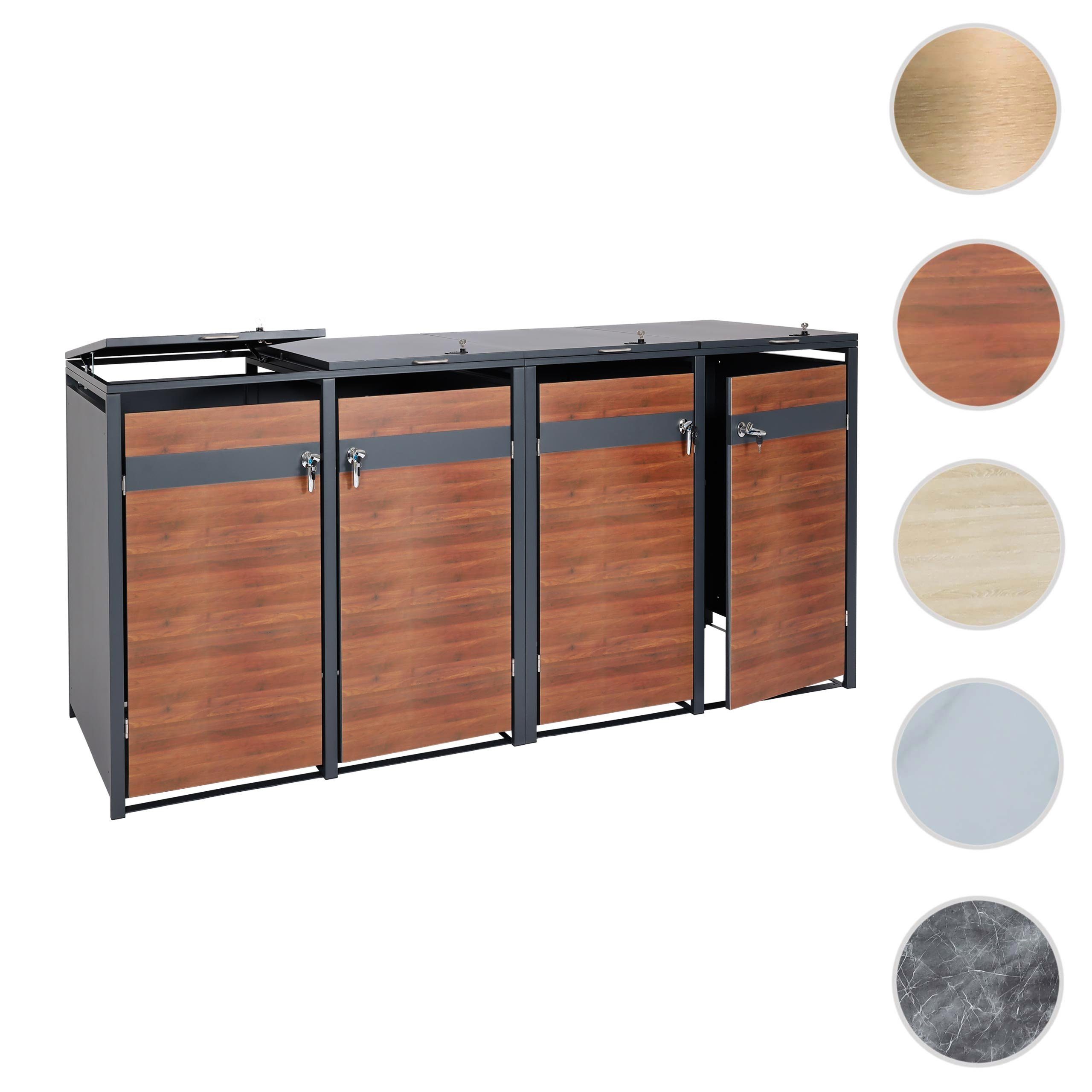Thumbnail - MCW Mülltonnenbox MCW-J82-4 (4 St), Für 4 Mülltonnen mit 80 bis 240L Fassungsvermögen, abschließbar