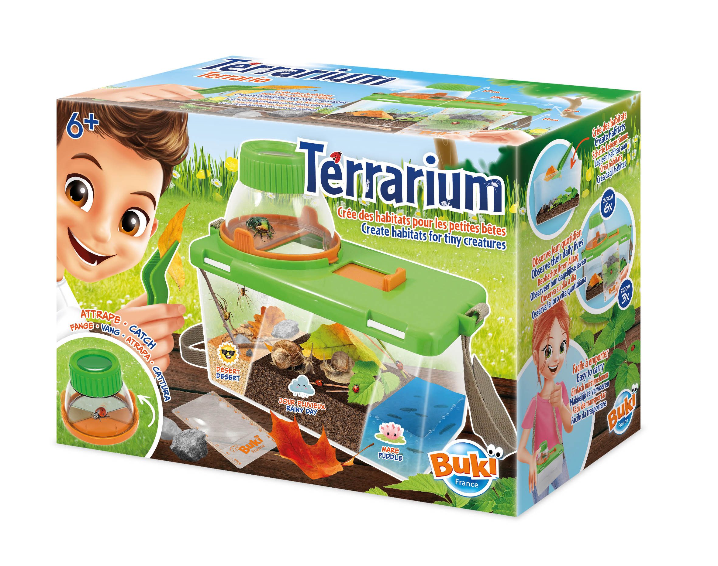 Buki France Experimentierkasten Terrarium mit Lupen und Fangbox für Naturbeobachtung, (1-tlg)
