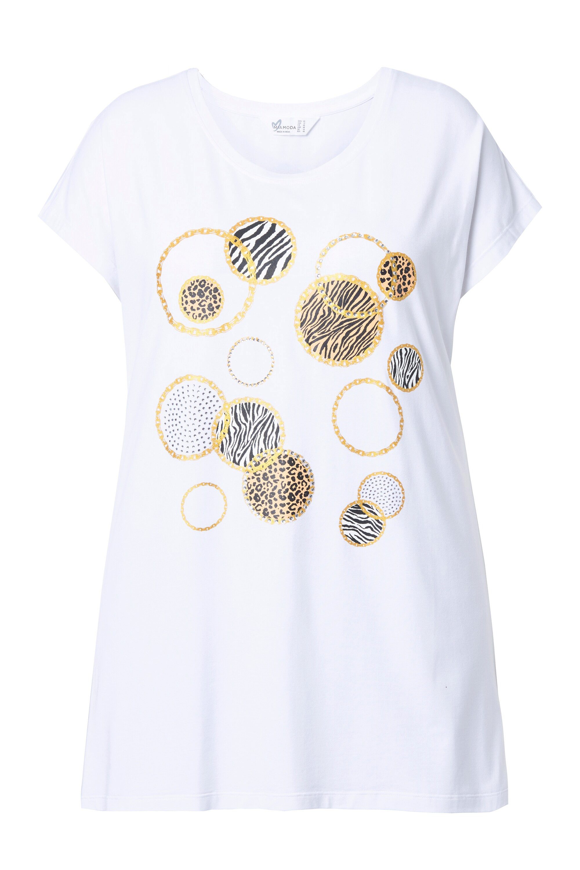 MIAMODA T-Shirt T-Shirt A-Linie Kreise mit Glitzer günstig online kaufen
