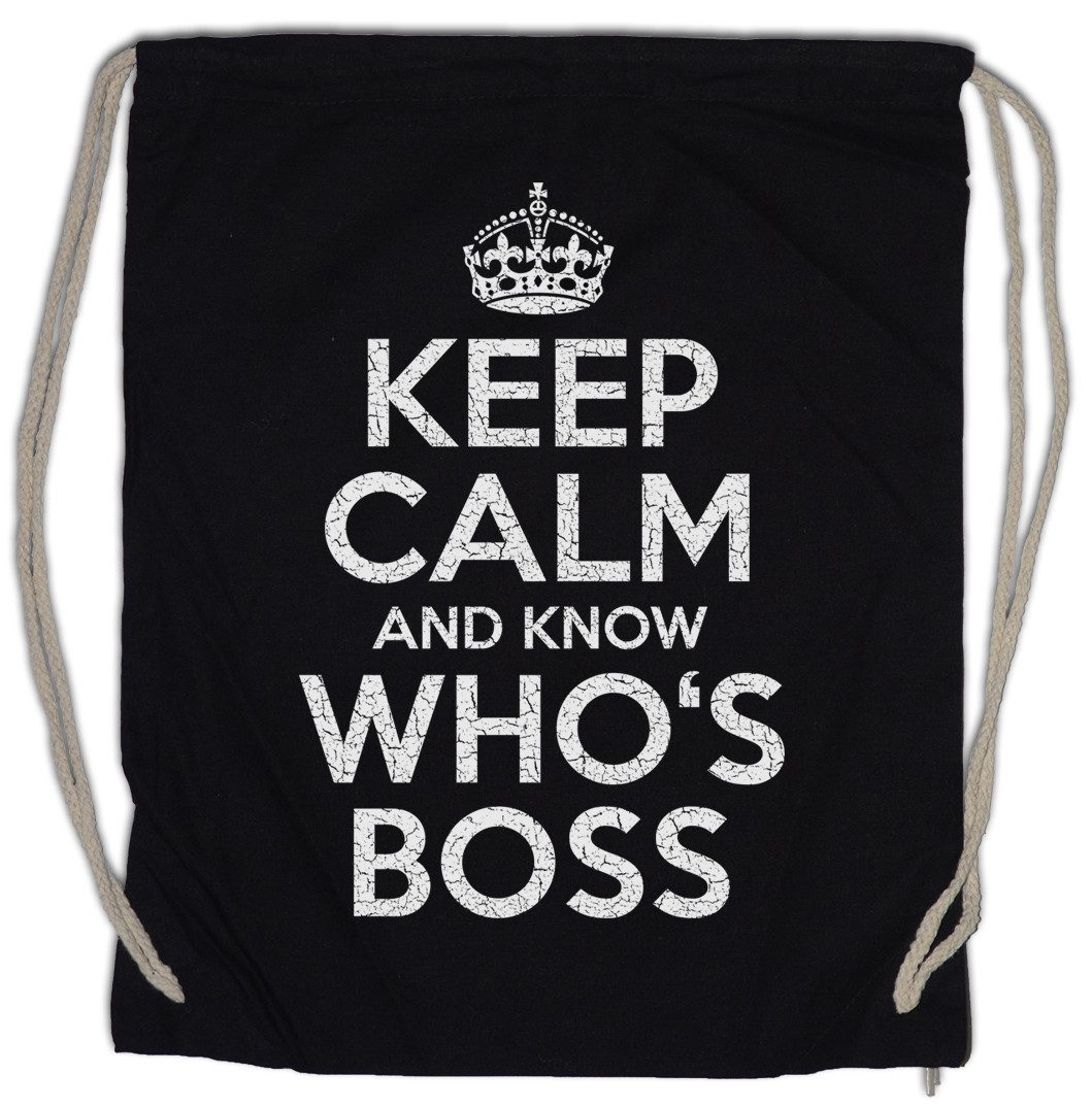 Turnbeutel Keep Calm And Know Who's Boss Turnbeutel Fun Chef President