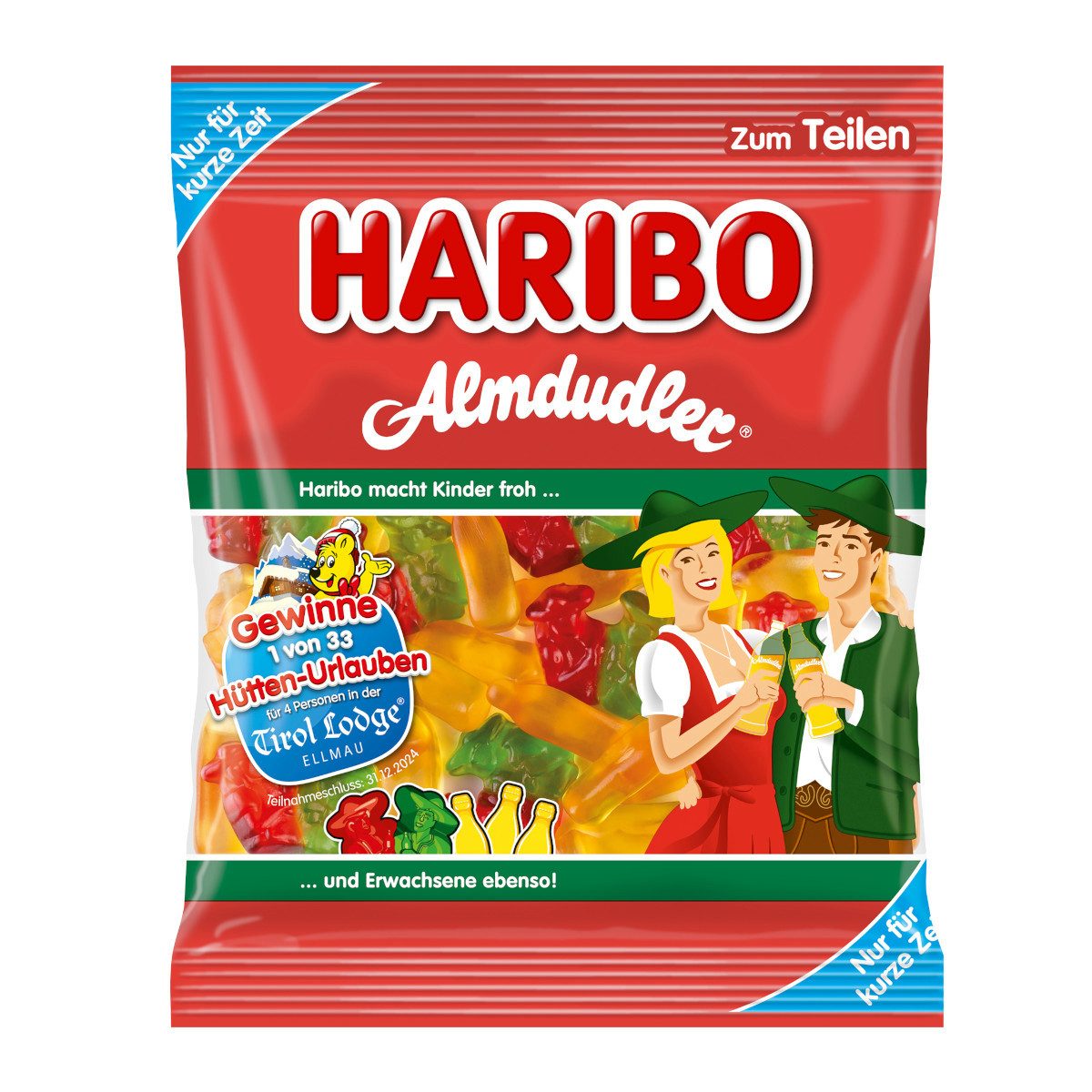 HARIBO Süßigkeit, Haribo Almdudler Fruchtgummi mit Holunderblütengeschmack Beutel 160g