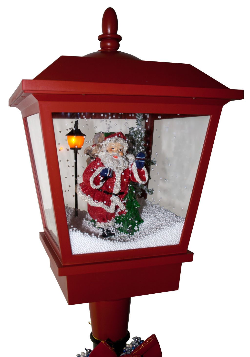 foolonli LED Laterne Schneiende Laterne Stand LED 180 cm Rot Santa Weihnach günstig online kaufen