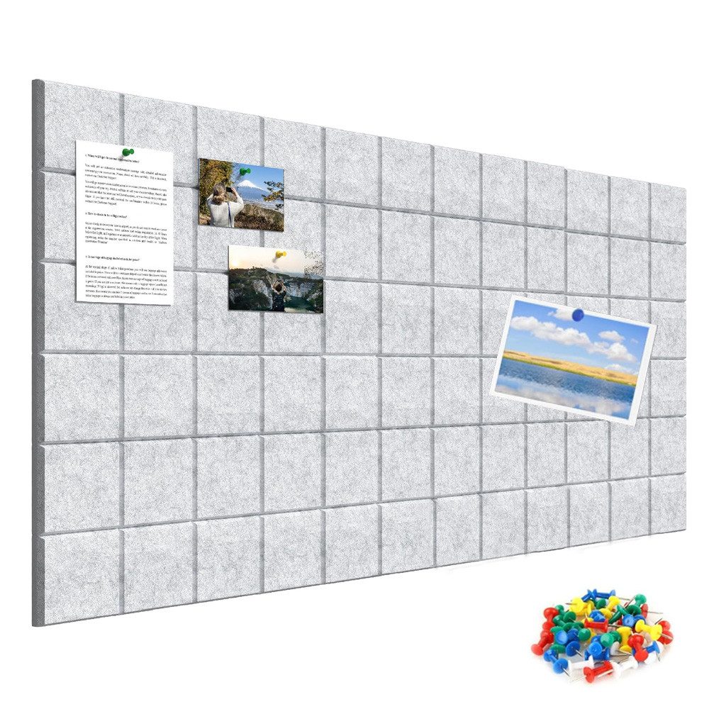 AFKSMILE Pinnwand 12 Stück Filz Pinnwand Selbstklebend, 30x30cm Dekorative Filzboard