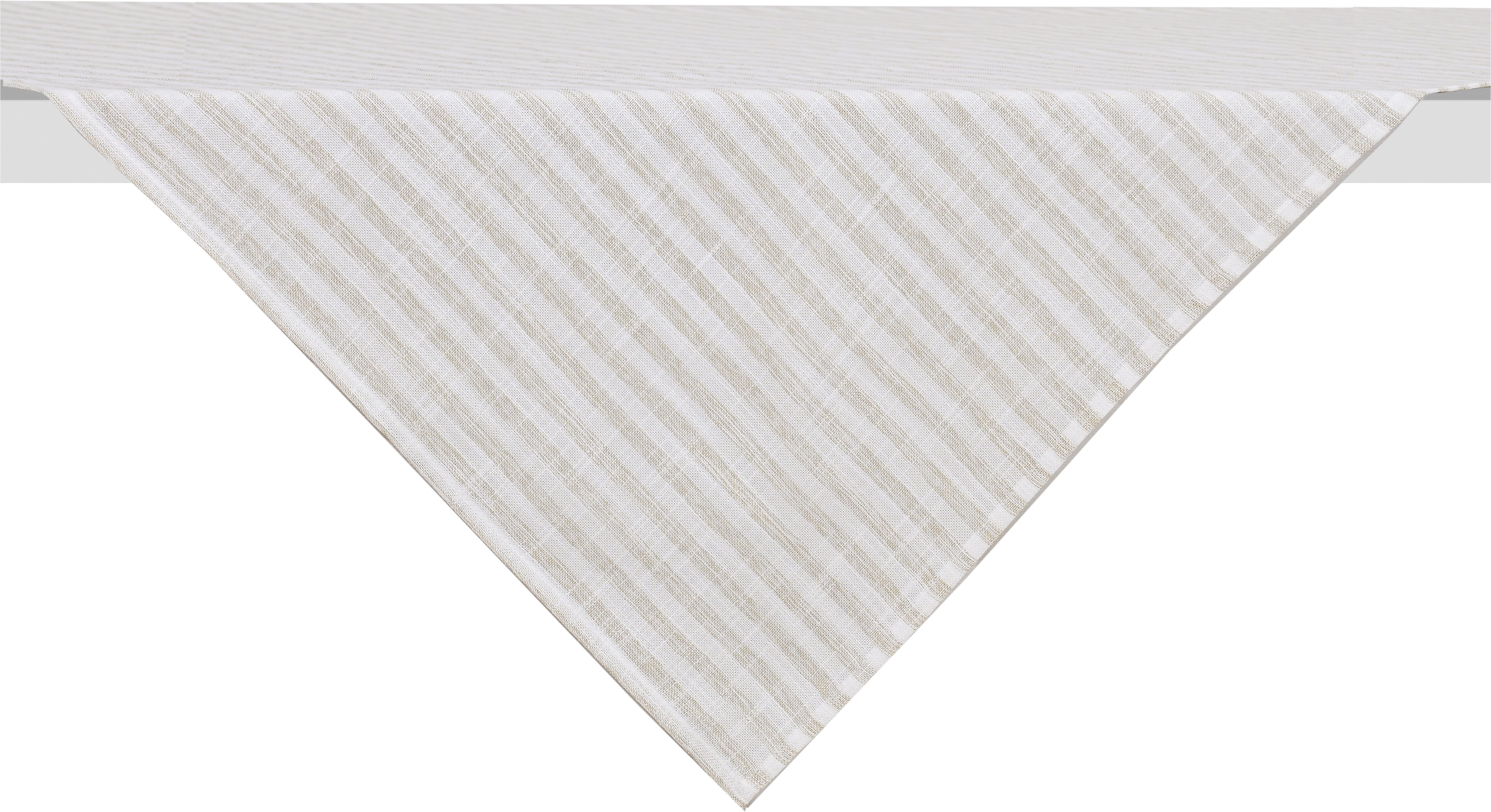 OTTO home Tischdecke Marric (Packung 1-tlg), halbtransparente Tischdecke, Leinenoptik mit Streifen