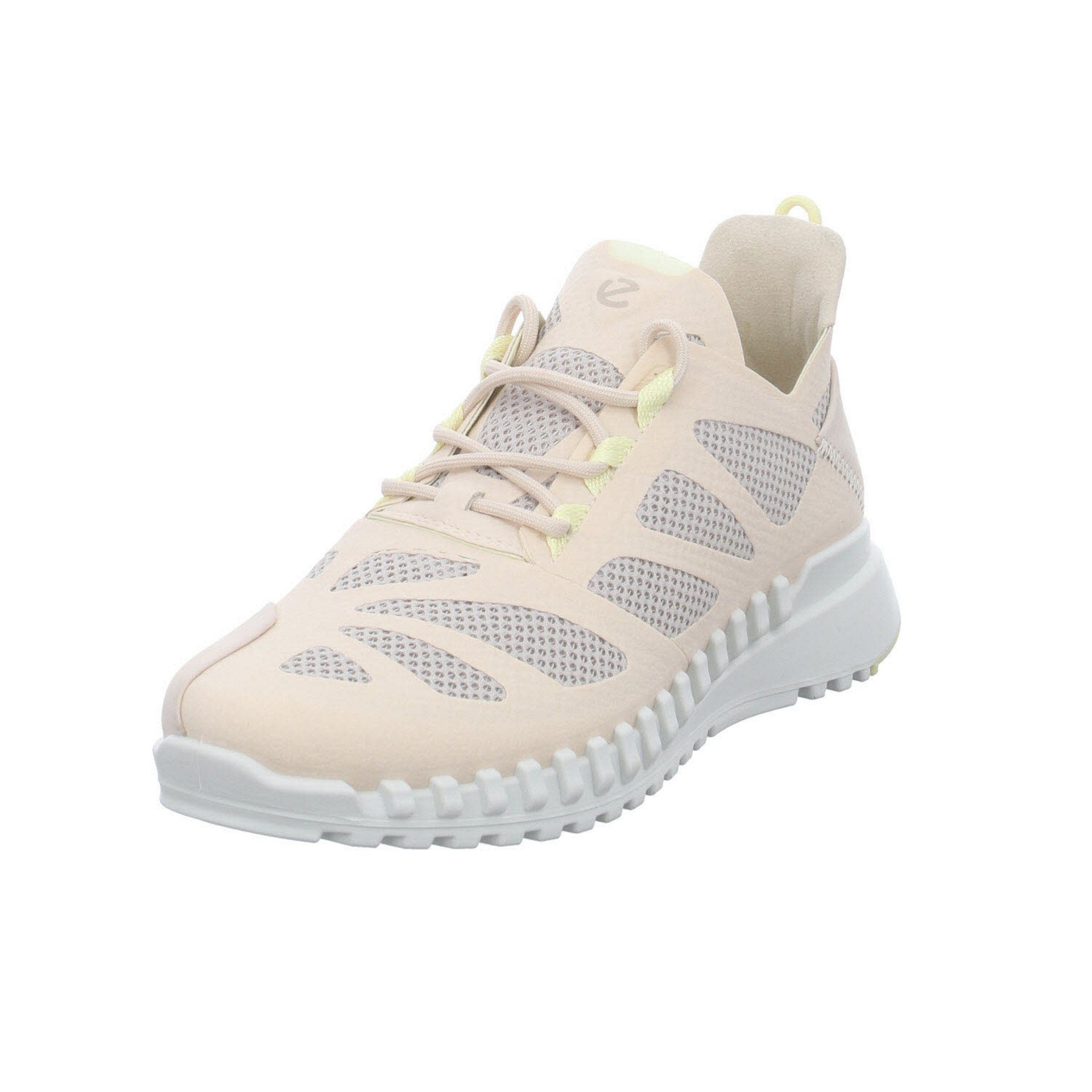 Schnürschuh Sneaker Sneaker Ecco Schuhe Zipflex Leder-/Textilkombination limestone/limestone Damen