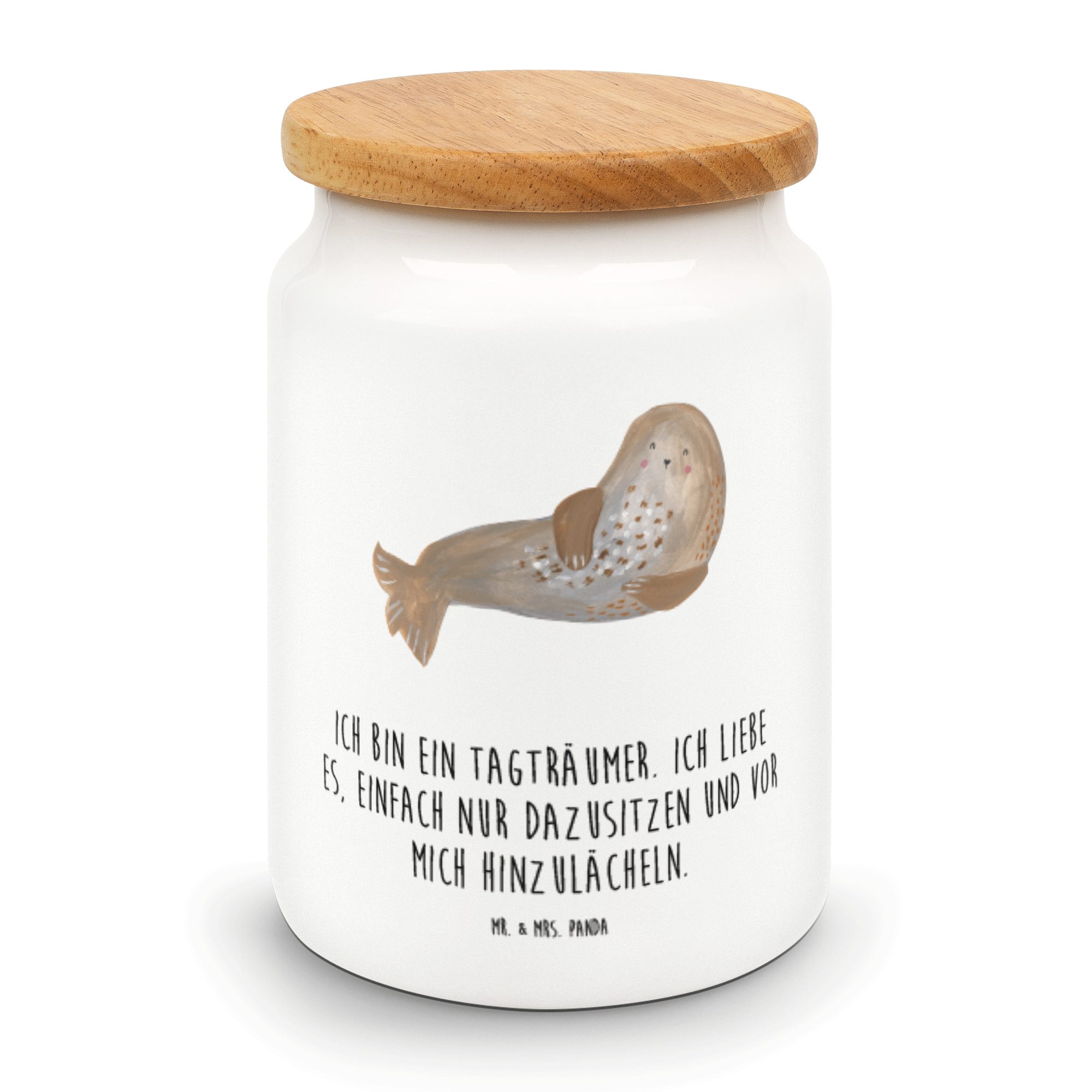 Mr. & Mrs. Panda Vorratsdose Robbe Lachen Weiß Geschenk, Tiermotive