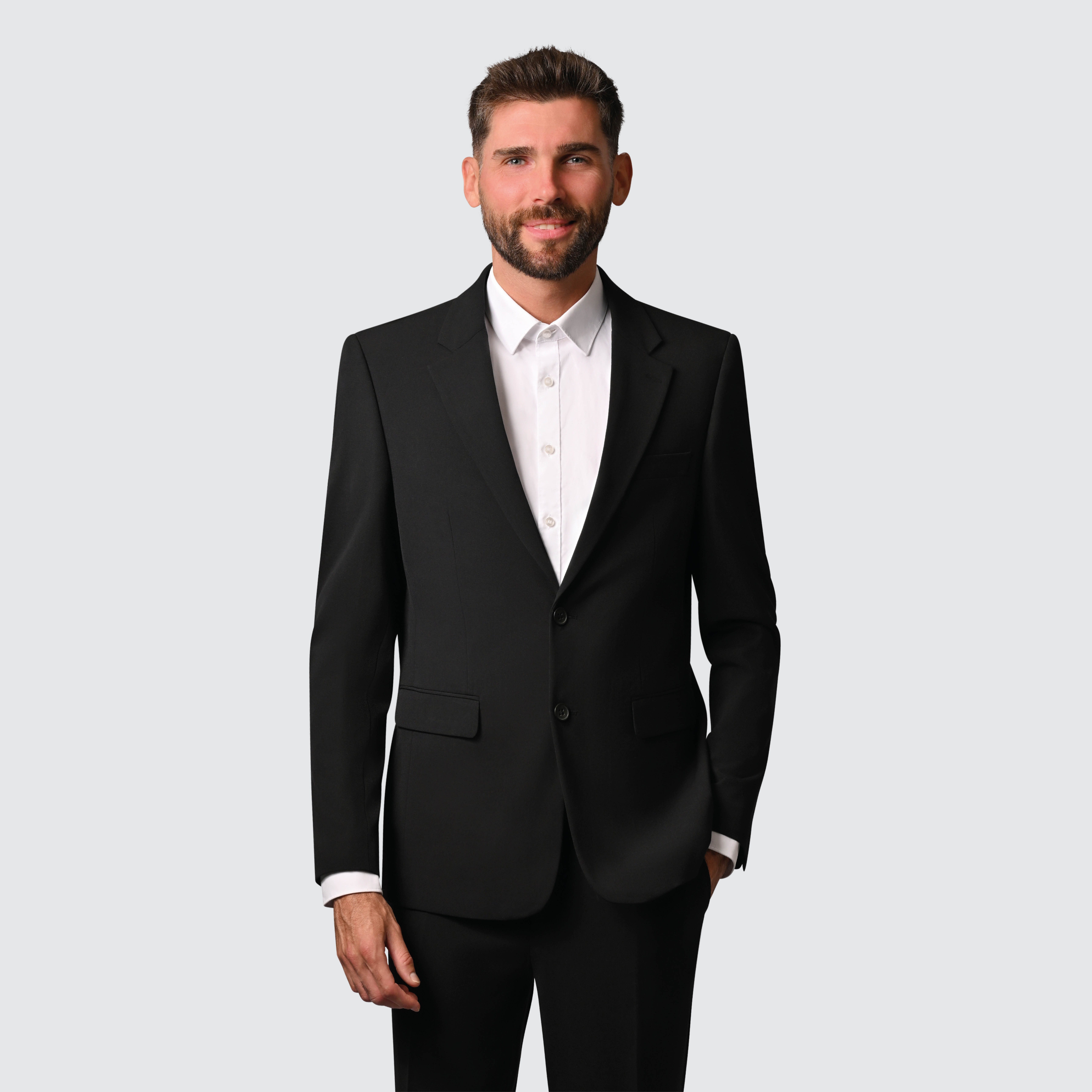 Hirschthal Anzug Herren Business Anzug Slim-Fit (Anzughose & Sakko 2 -tlg. Anzug Set) im eleganten Look