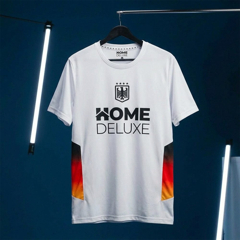 HOME WEAR Fußballtrikot TEAM DEUTSCHLAND - TRIKOT 2026 Nahtlose Retro-Optik in Weiß, Sporttrikot, Weltmeisterschaft