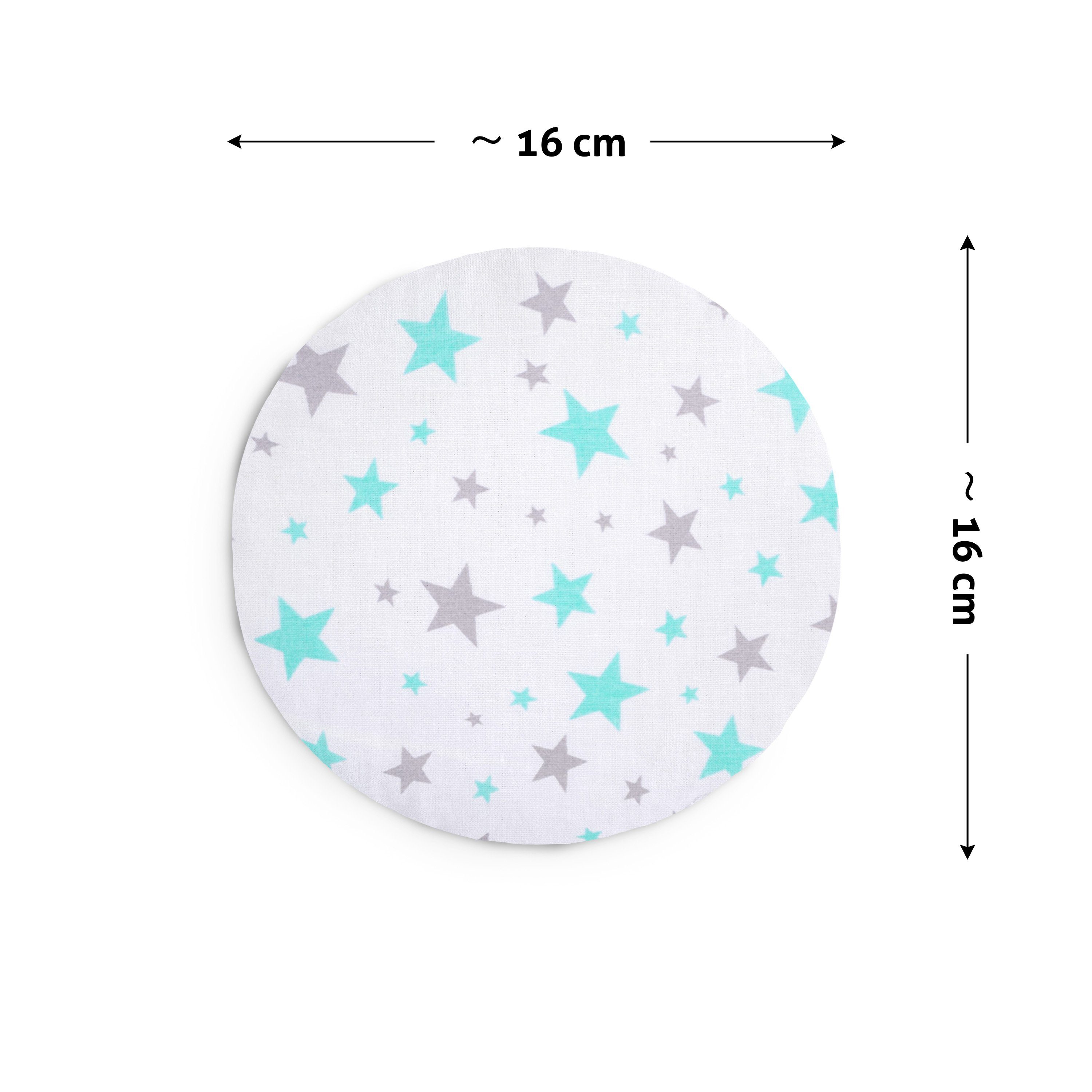 Amilian Kirschkernkissen Mikrowelle - Körnerkissen Nacken Schulter - rund ca. 16 cm, Wärmekissen, Kältekissen, Körnerkissen für die Mikrowelle, Nacken, Schulter, Bein und Bauch.