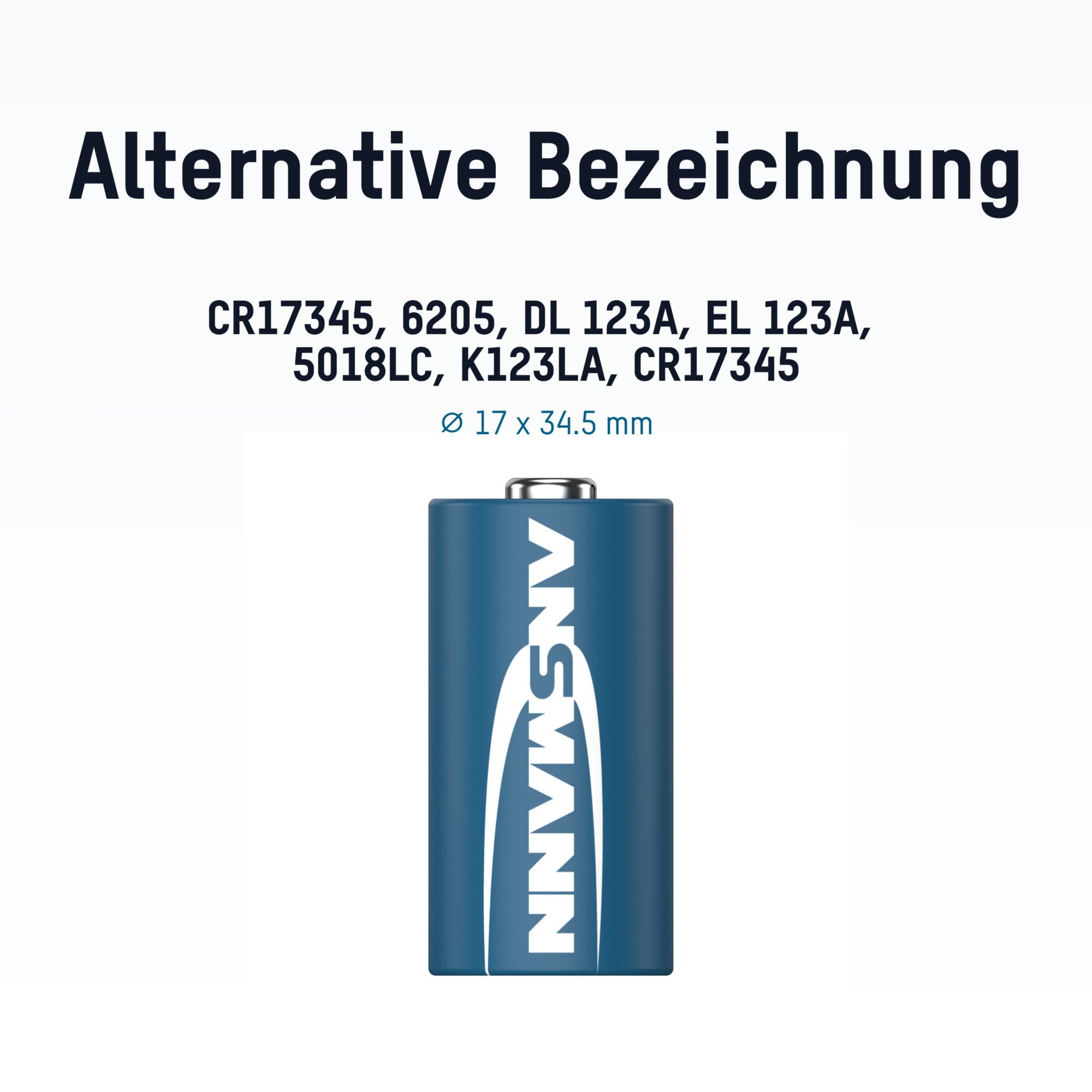 ANSMANN AG CR123A (3V) Lithium Batterie Fotobatterie (1er-Pack) Batterie