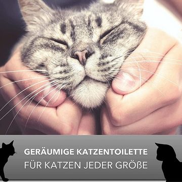 GarPet Katzentoilette Katzenklo mit Deckel Aktivkohlefilter Katzentoilette für große Katzen