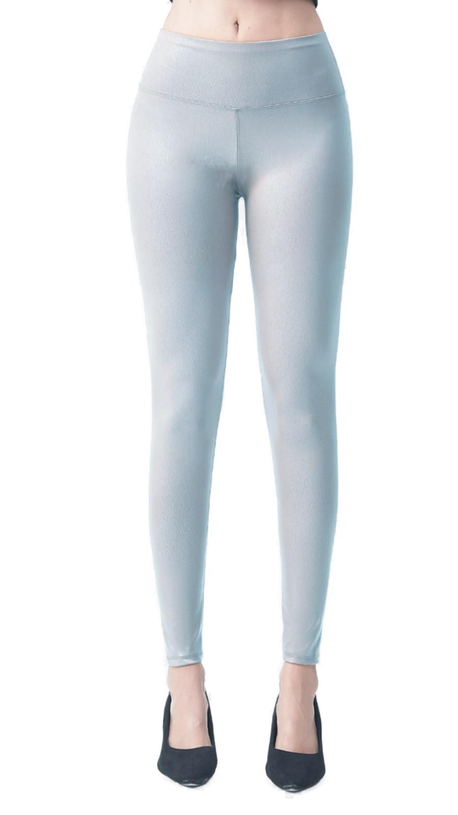 Leggings Damen Lederhose Latex Leggings Lederimität Jeggings
